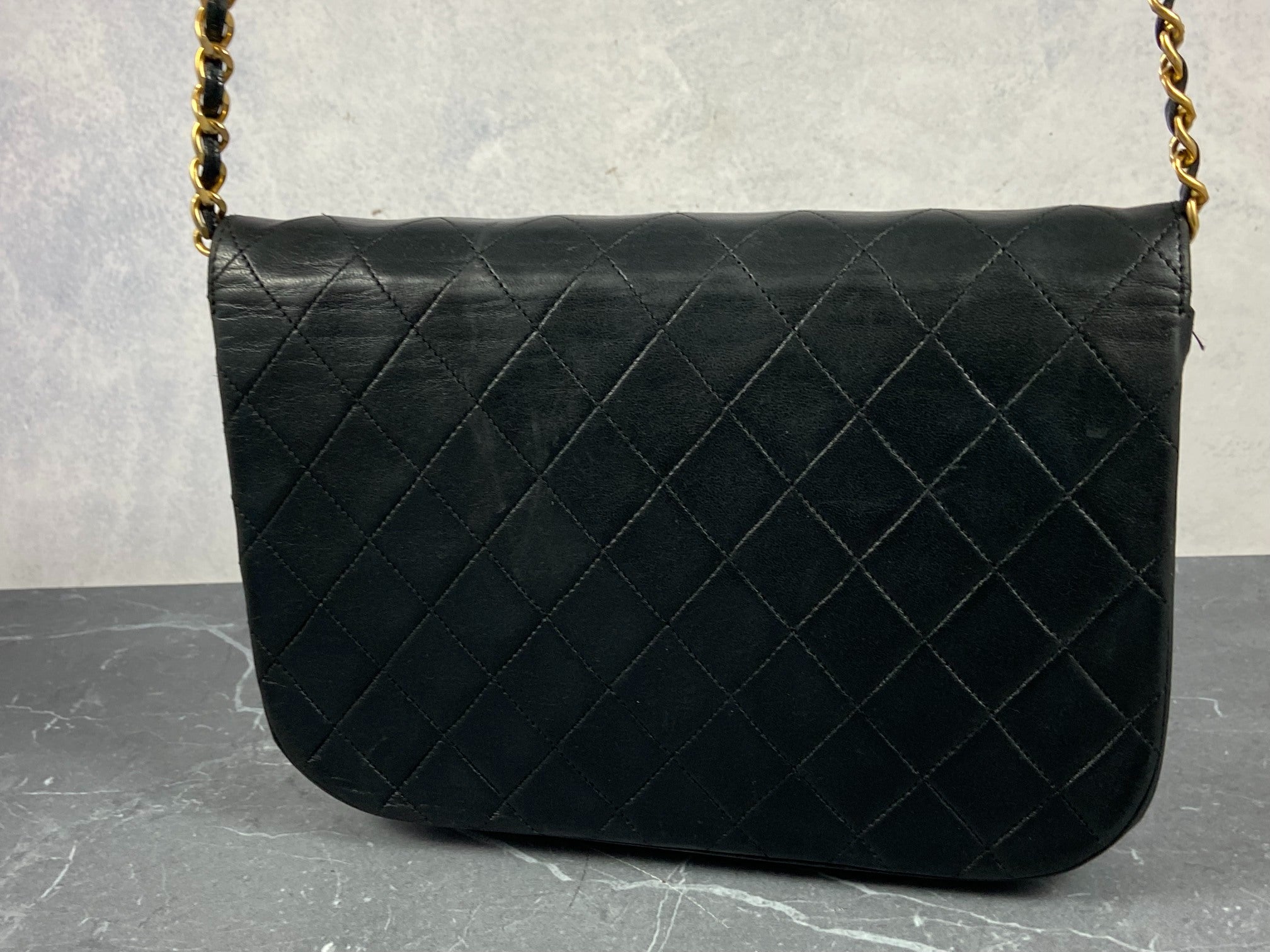 Chanel Matelasse Half-Moon Round Double Flap Bag