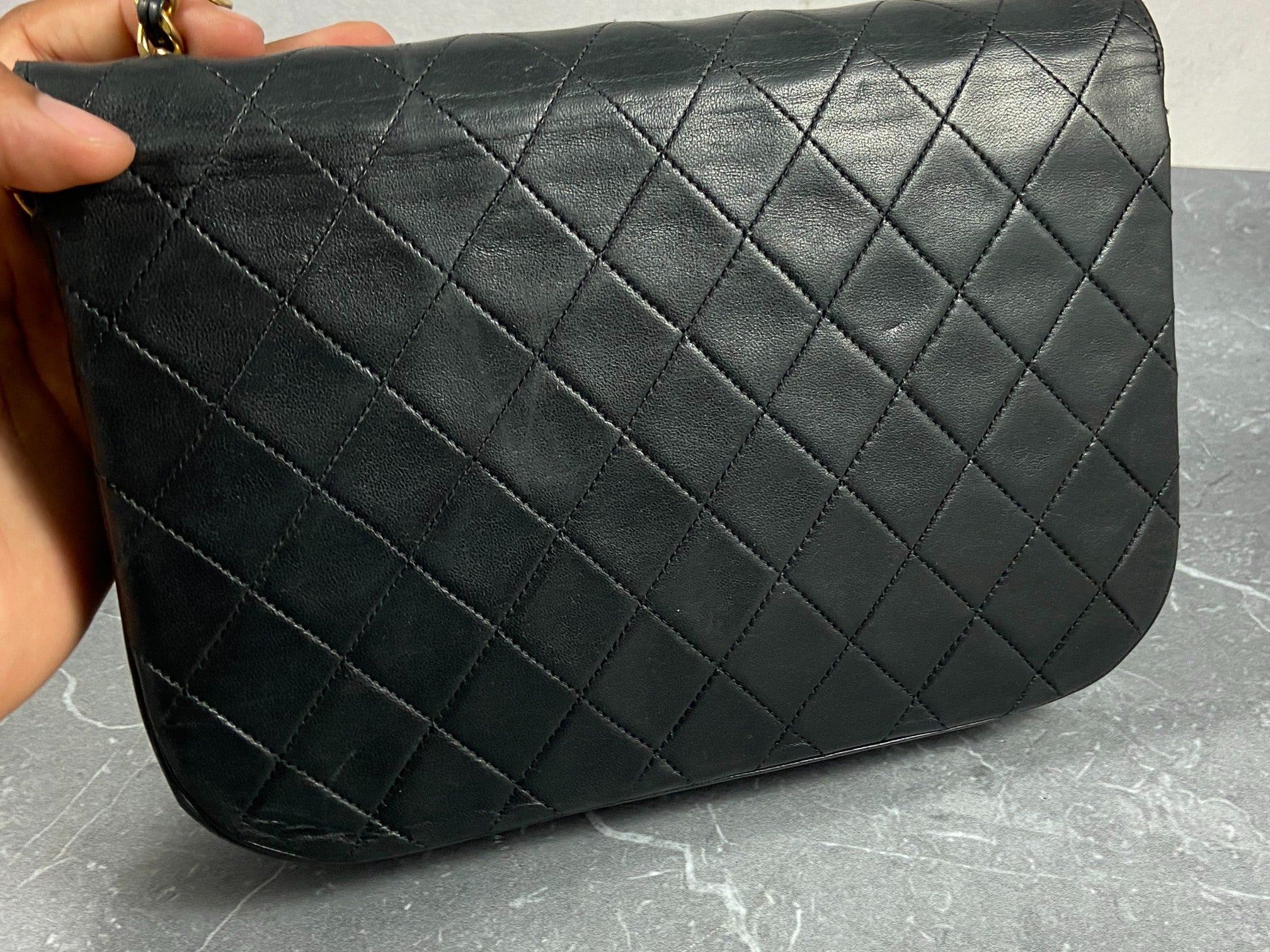 Chanel Matelasse Half-Moon Round Double Flap Bag