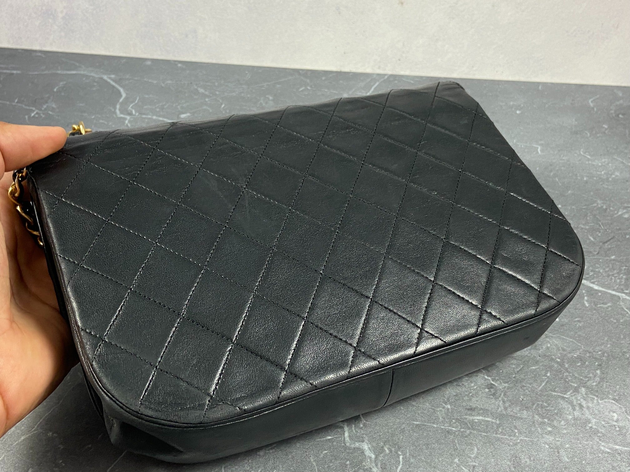 Chanel Matelasse Half-Moon Round Double Flap Bag