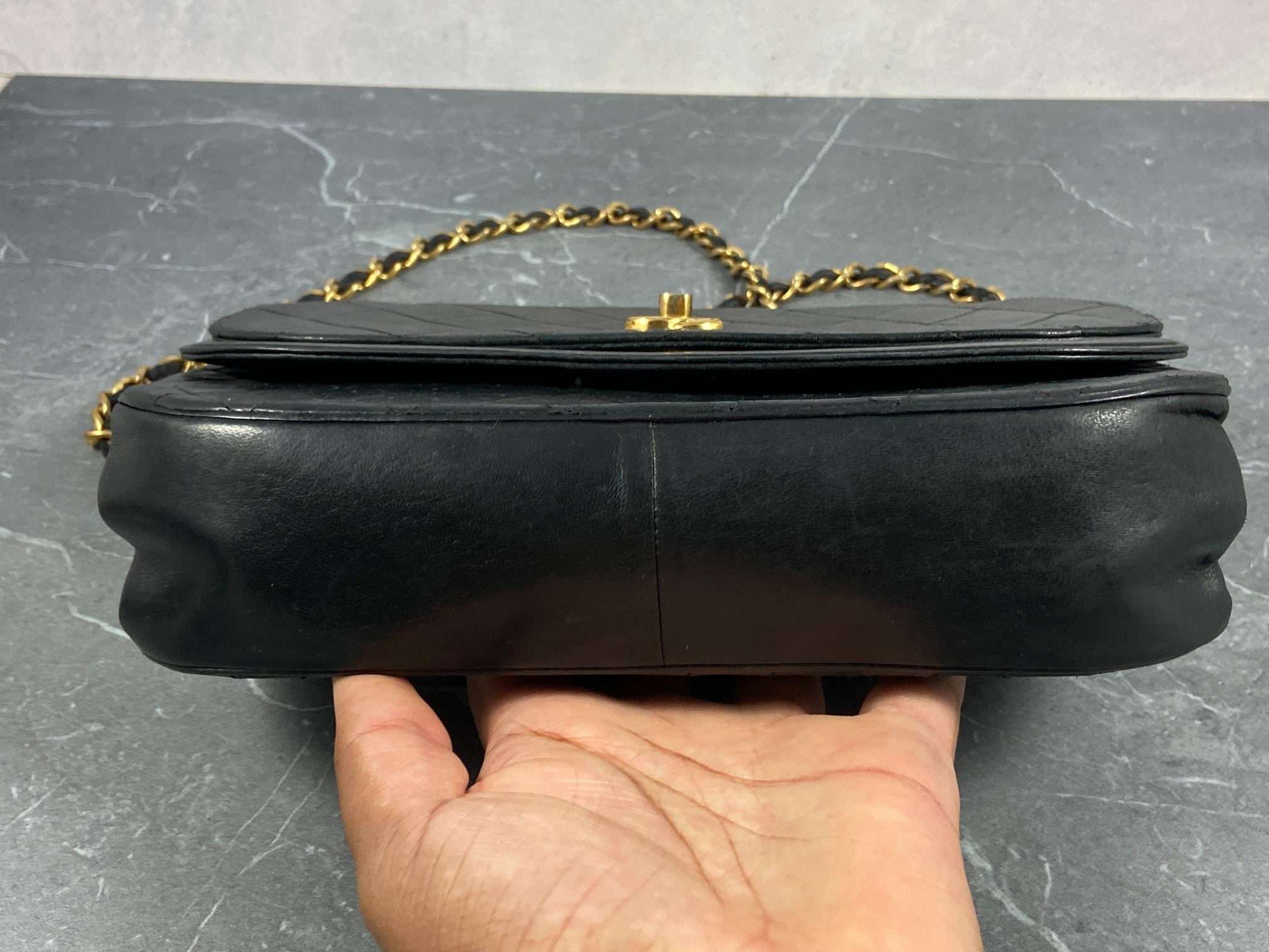 Chanel Matelasse Half-Moon Round Double Flap Bag