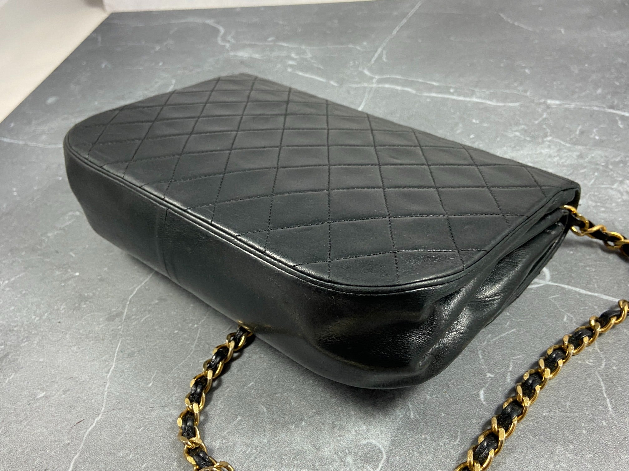 Chanel Matelasse Half-Moon Round Double Flap Bag