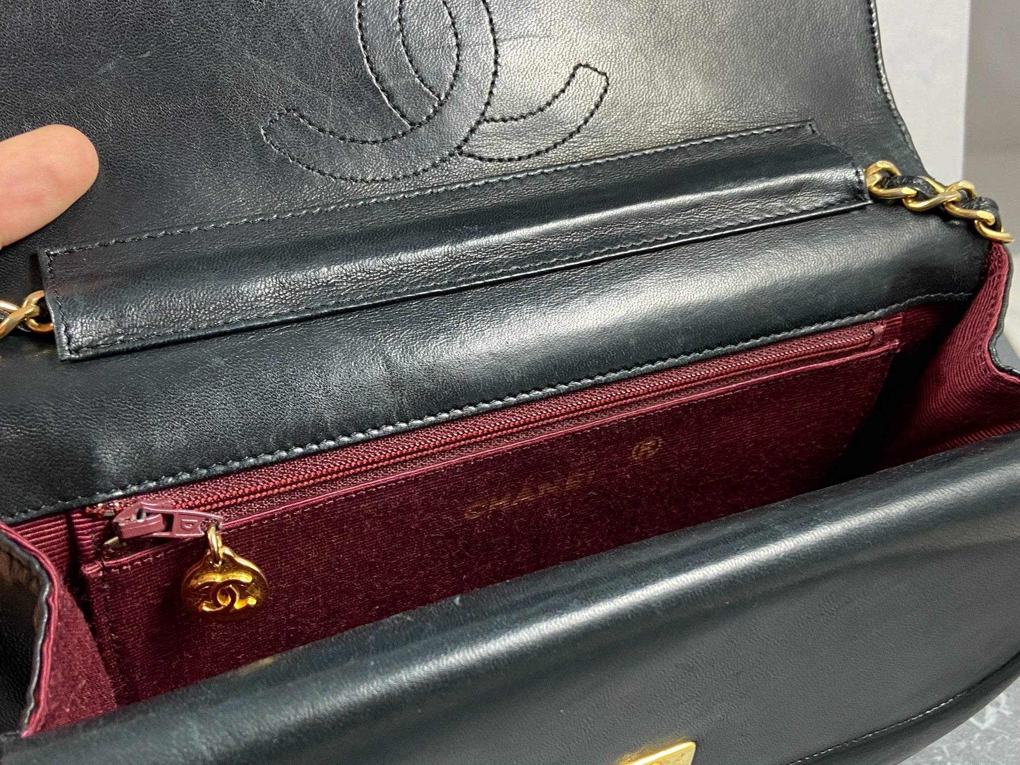 Chanel Matelasse Half-Moon Round Double Flap Bag