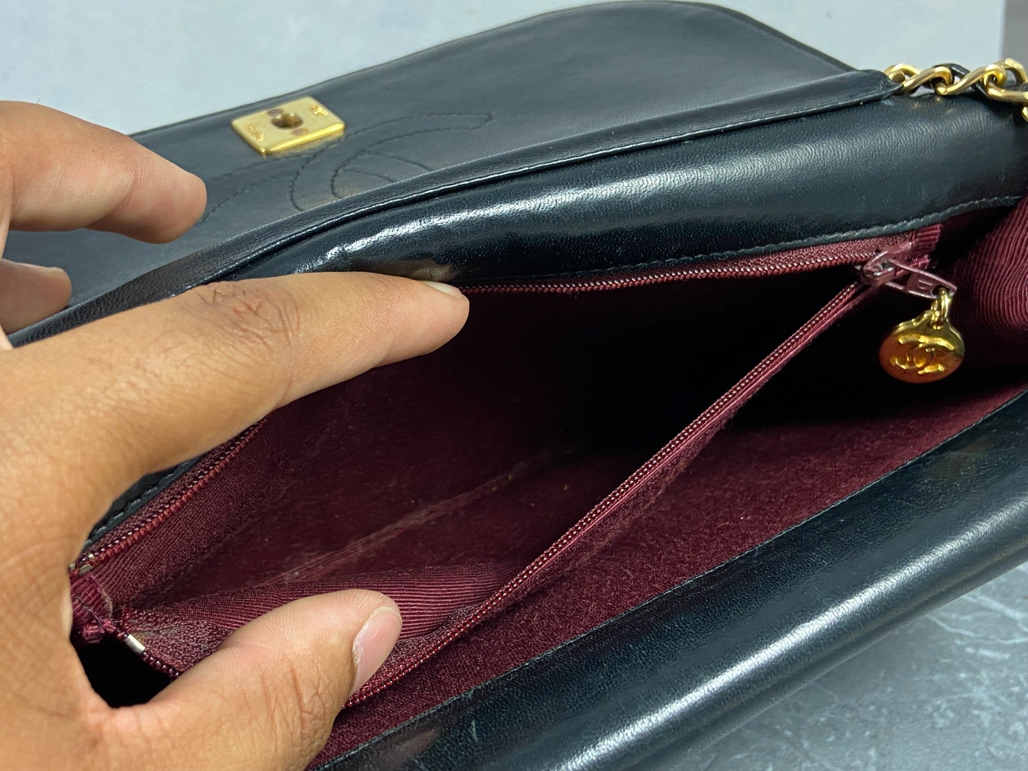 Chanel Matelasse Half-Moon Round Double Flap Bag