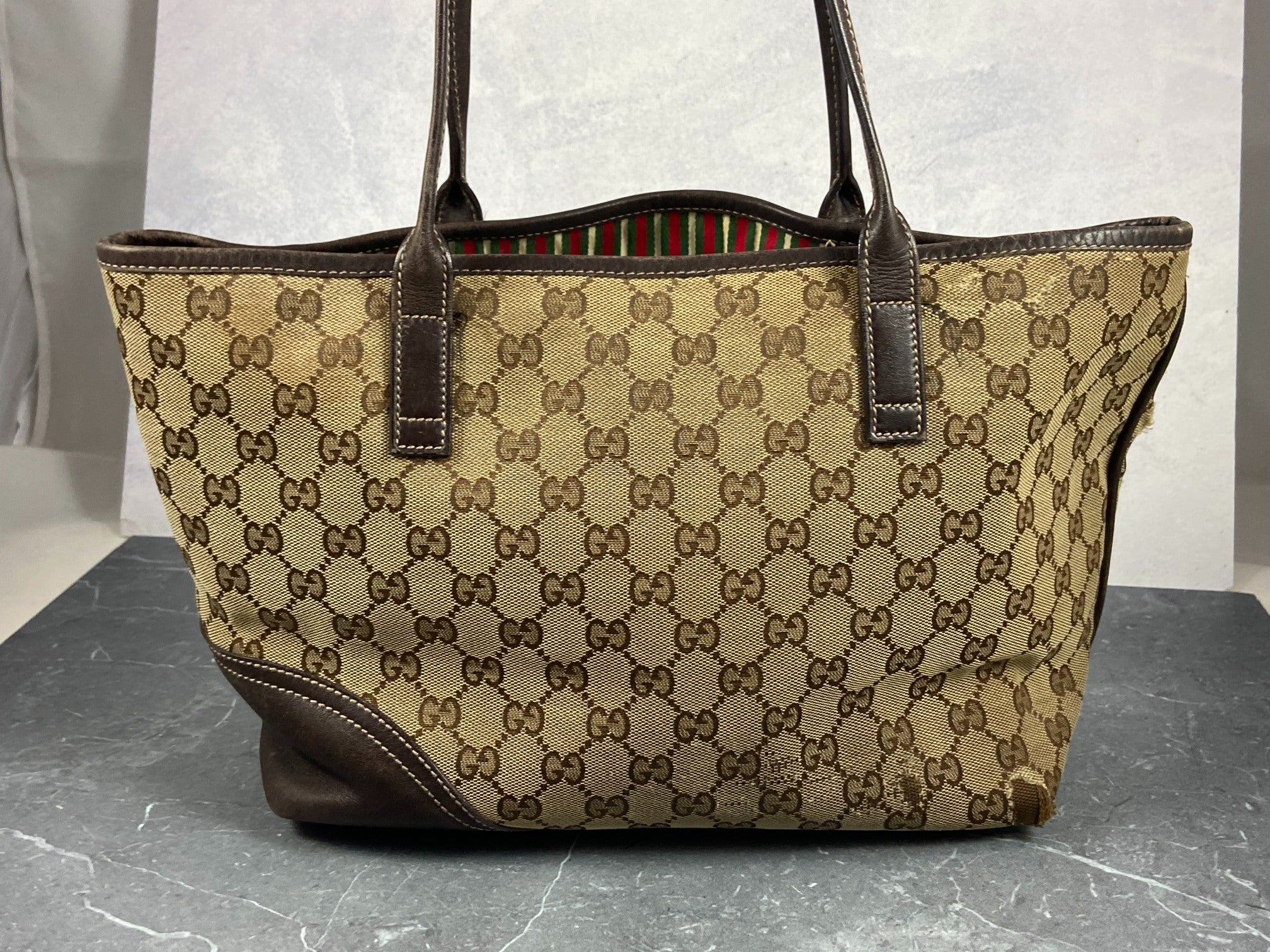 Gucci Britt Hand / Shopper Bag Grey GG Monogram