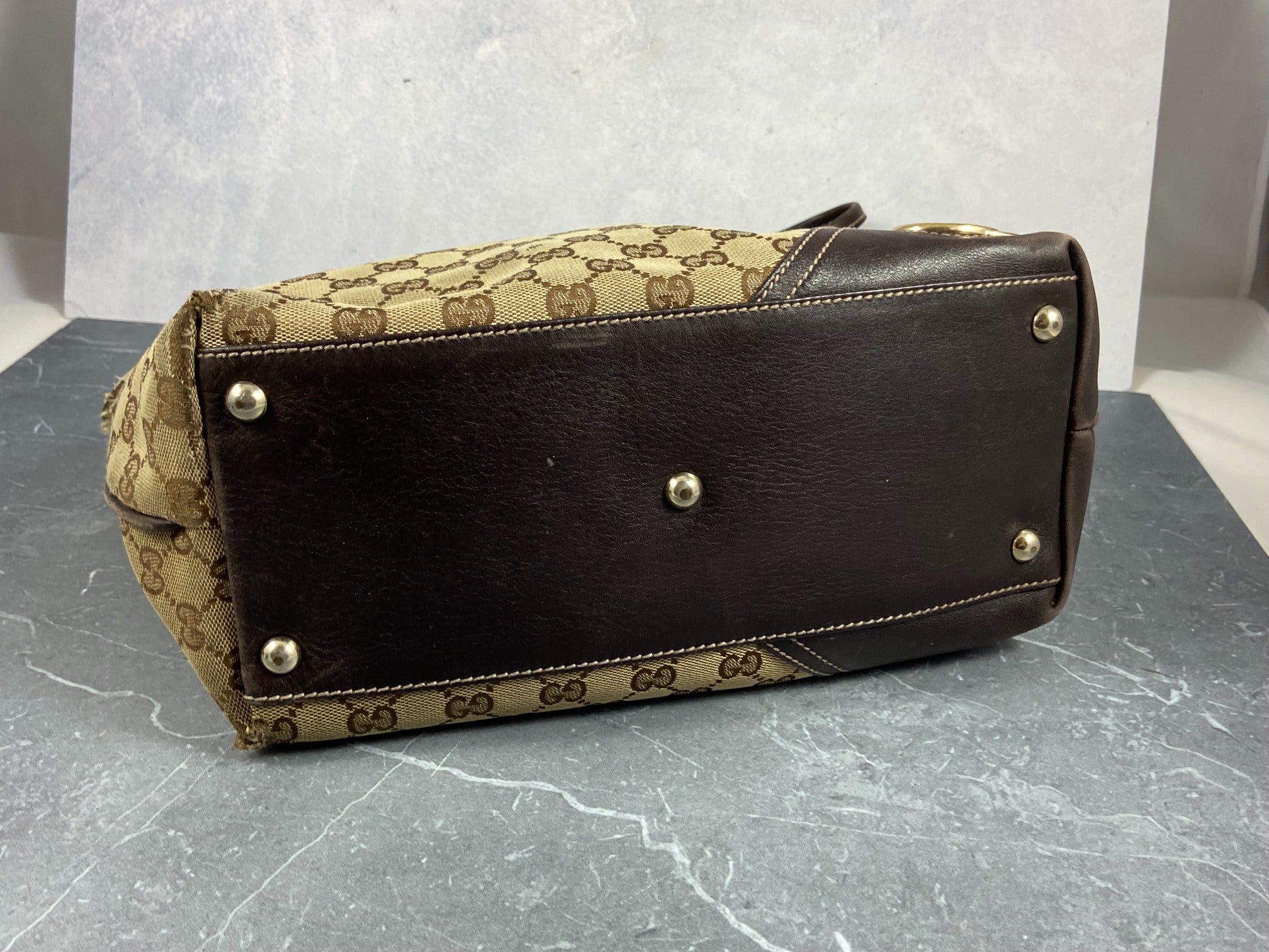 Gucci Britt Hand / Shopper Bag Grey GG Monogram