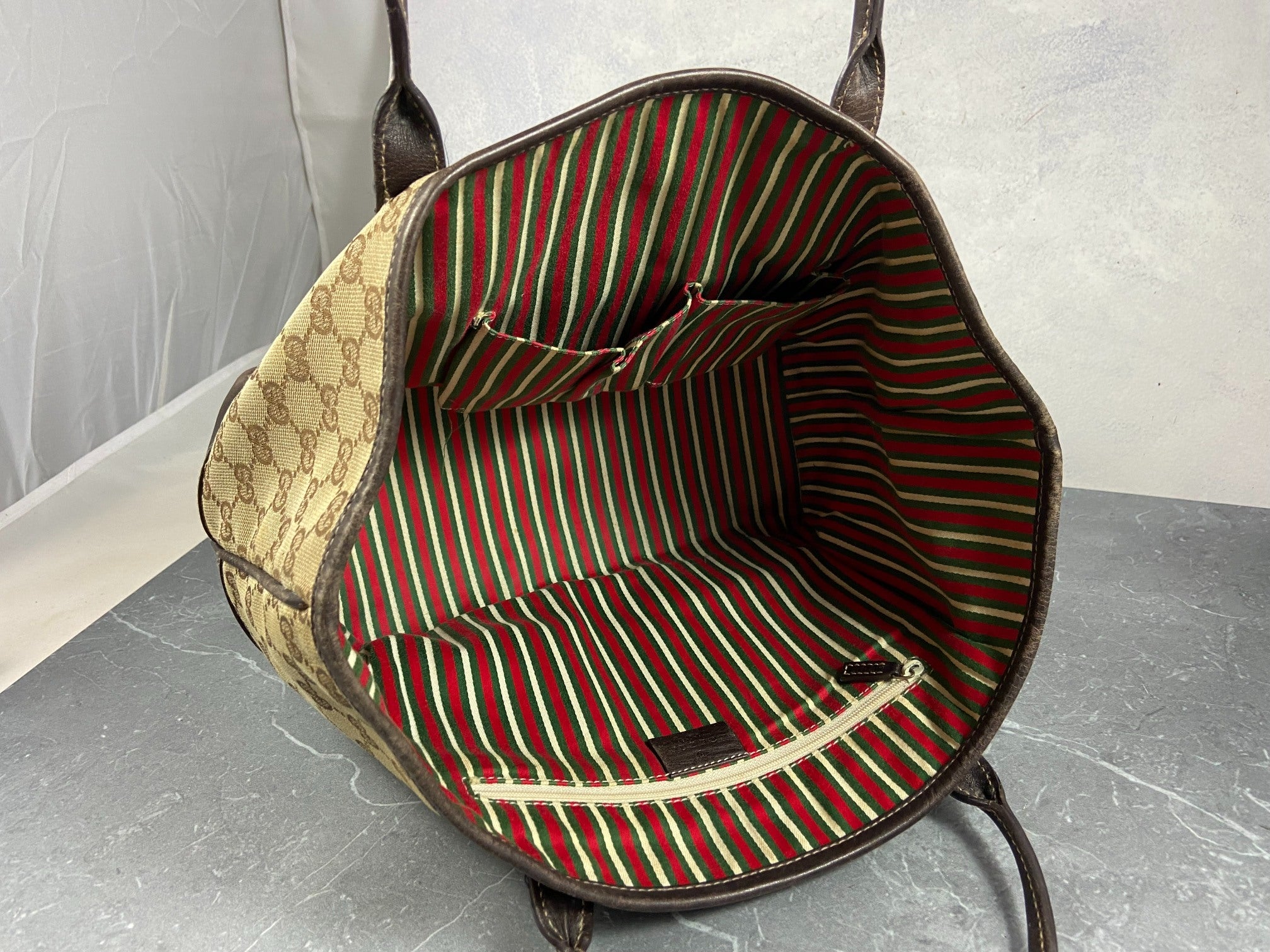 Gucci Britt Hand / Shopper Bag Grey GG Monogram