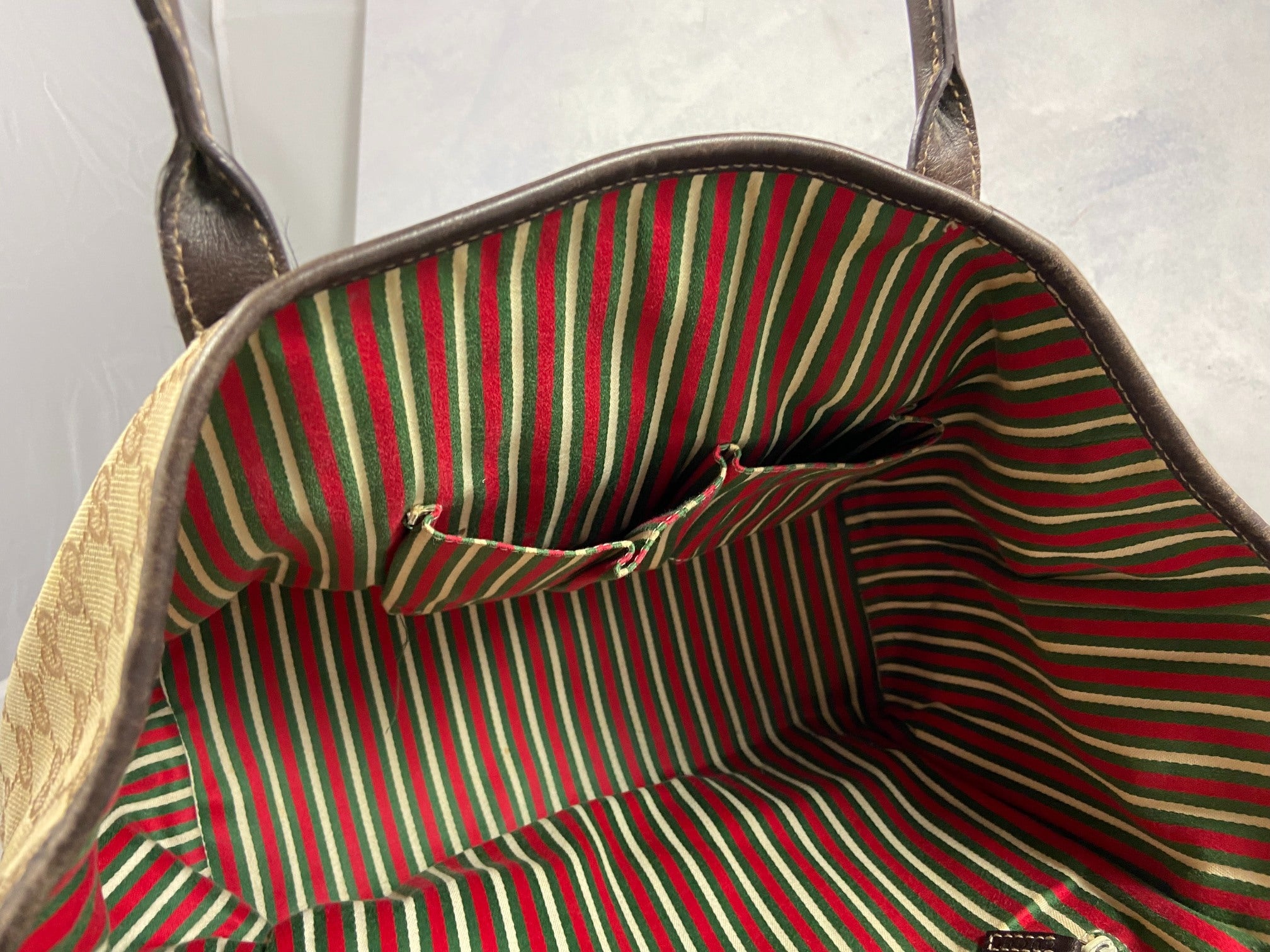 Gucci Britt Hand / Shopper Bag Grey GG Monogram