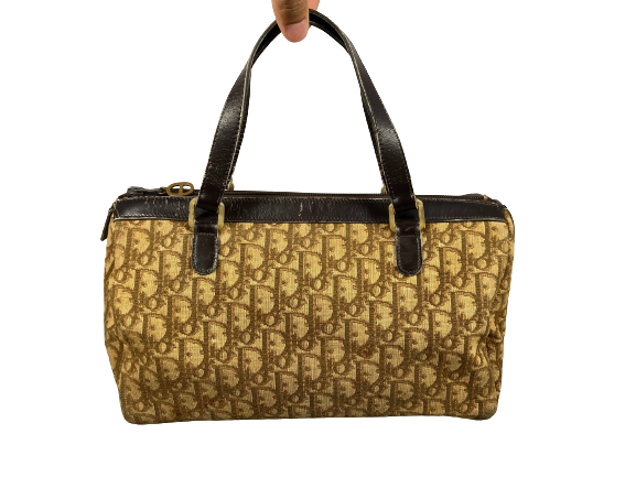 Christian Dior Bowling Bag Brown Trotter Monogram