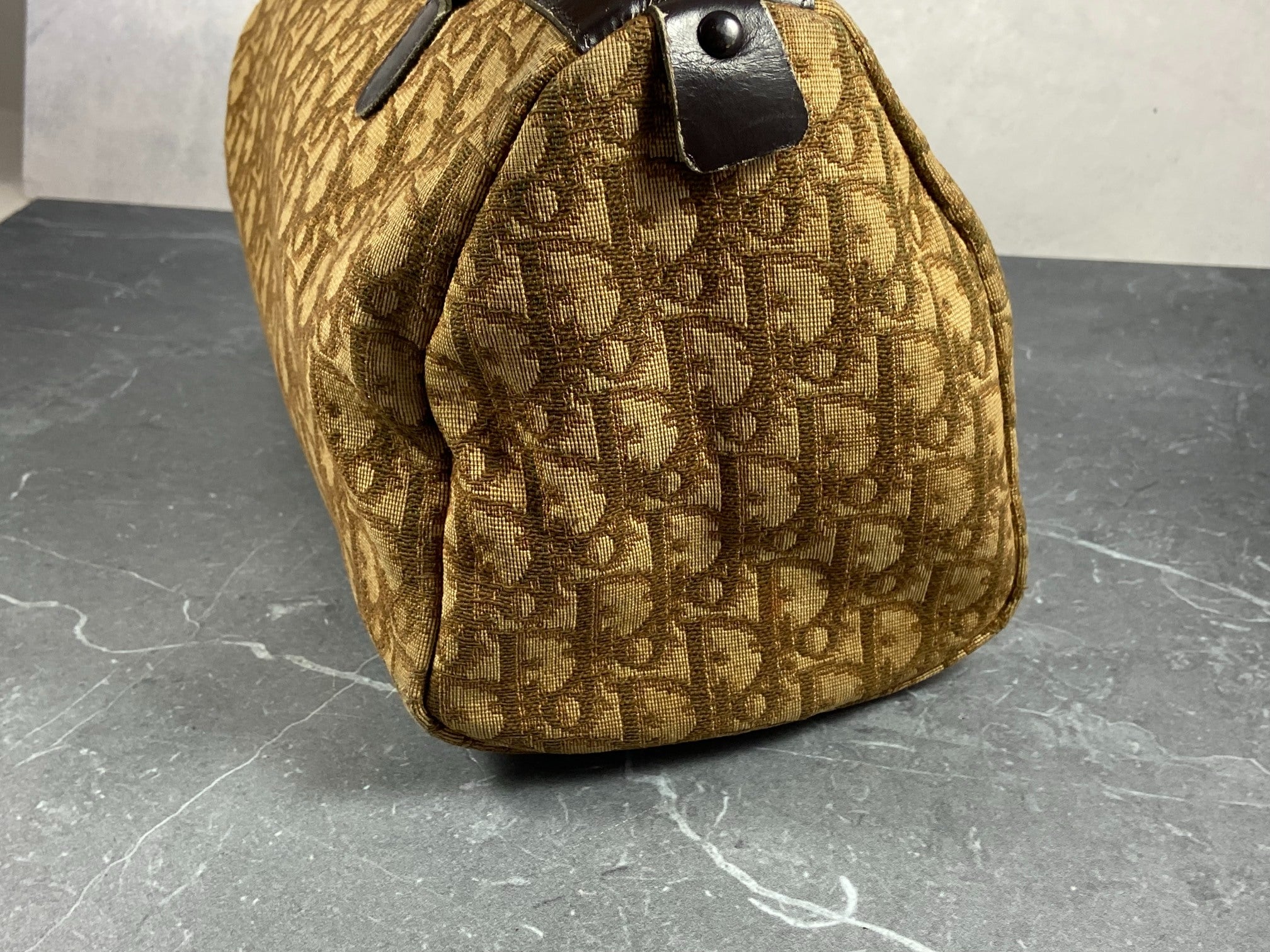 Christian Dior Bowling Bag Brown Trotter Monogram