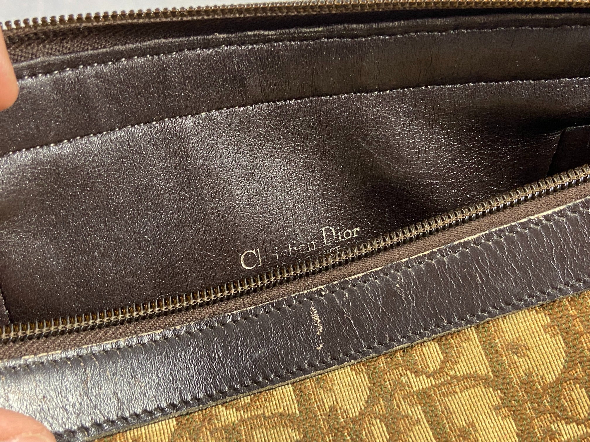 Christian Dior Bowling Bag Brown Trotter Monogram