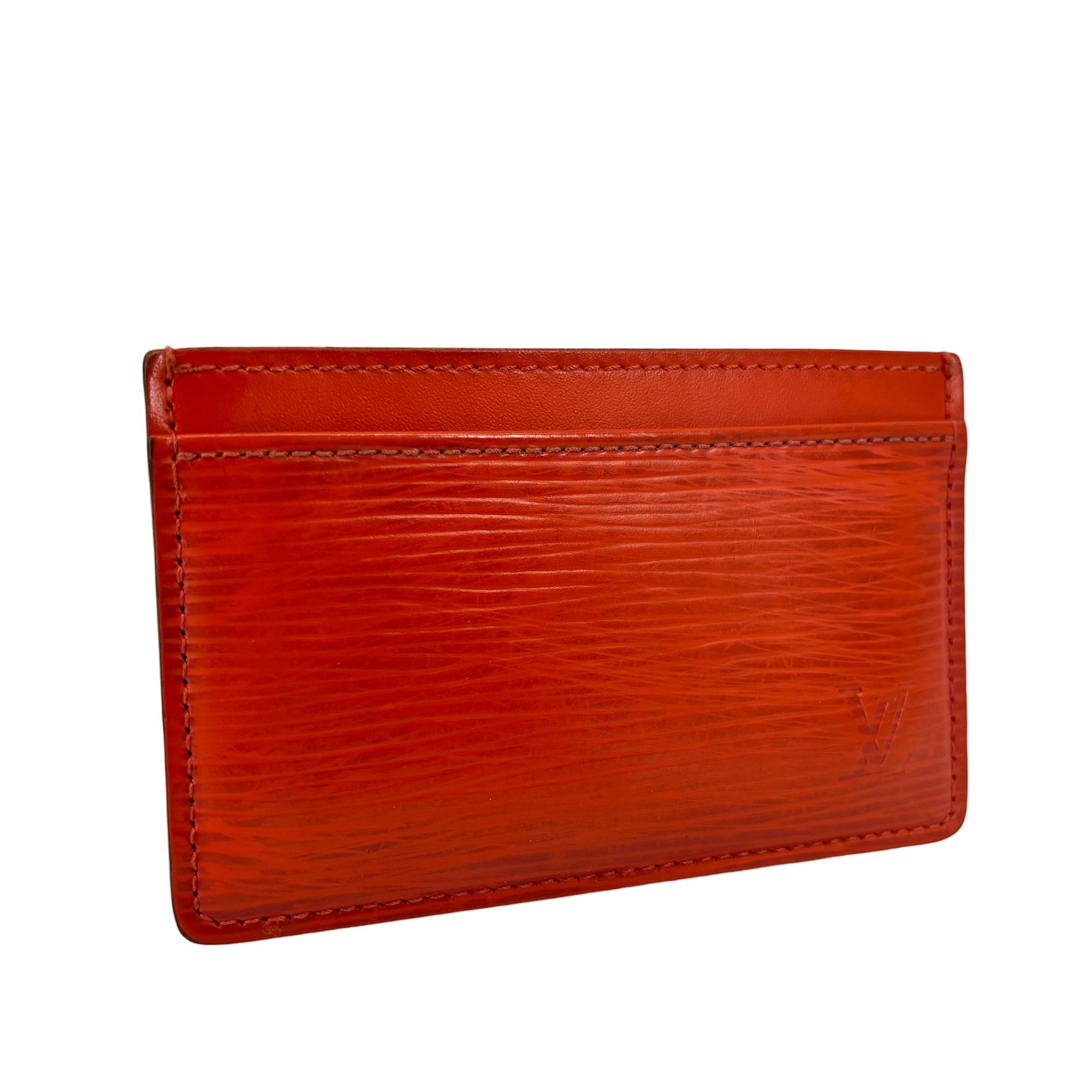 Louis Vuitton Porte-cartes Simple Cardholder Orange Epi Leather