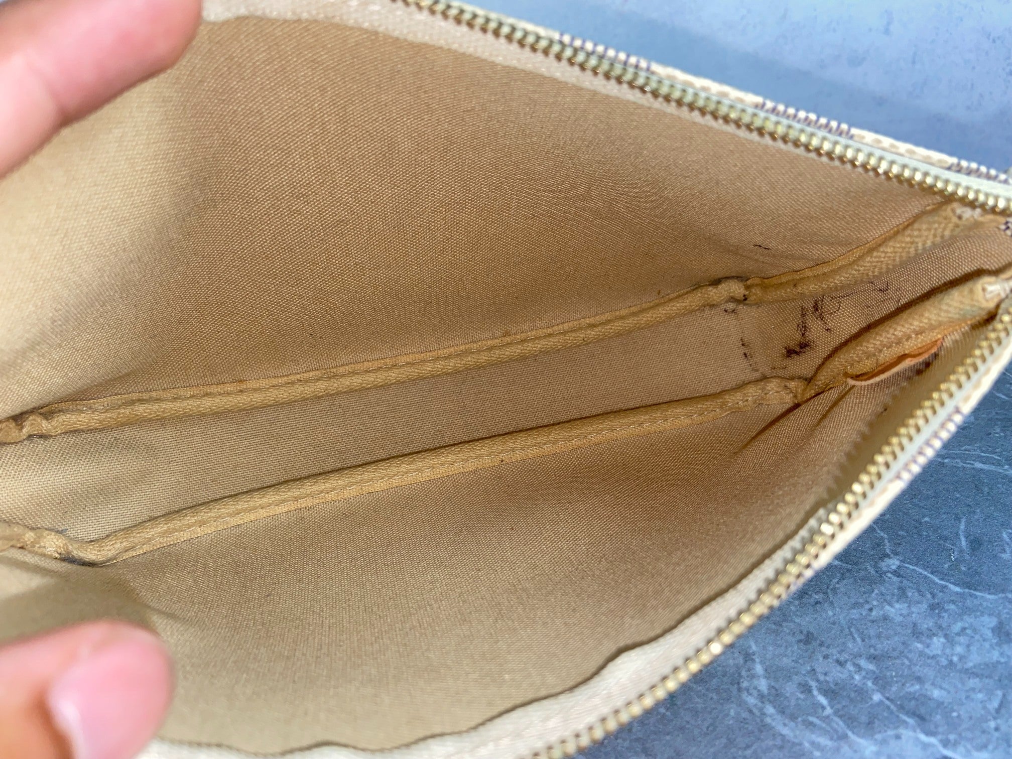 Louis Vuitton Pochette Accessoires Damier Azur Canvas