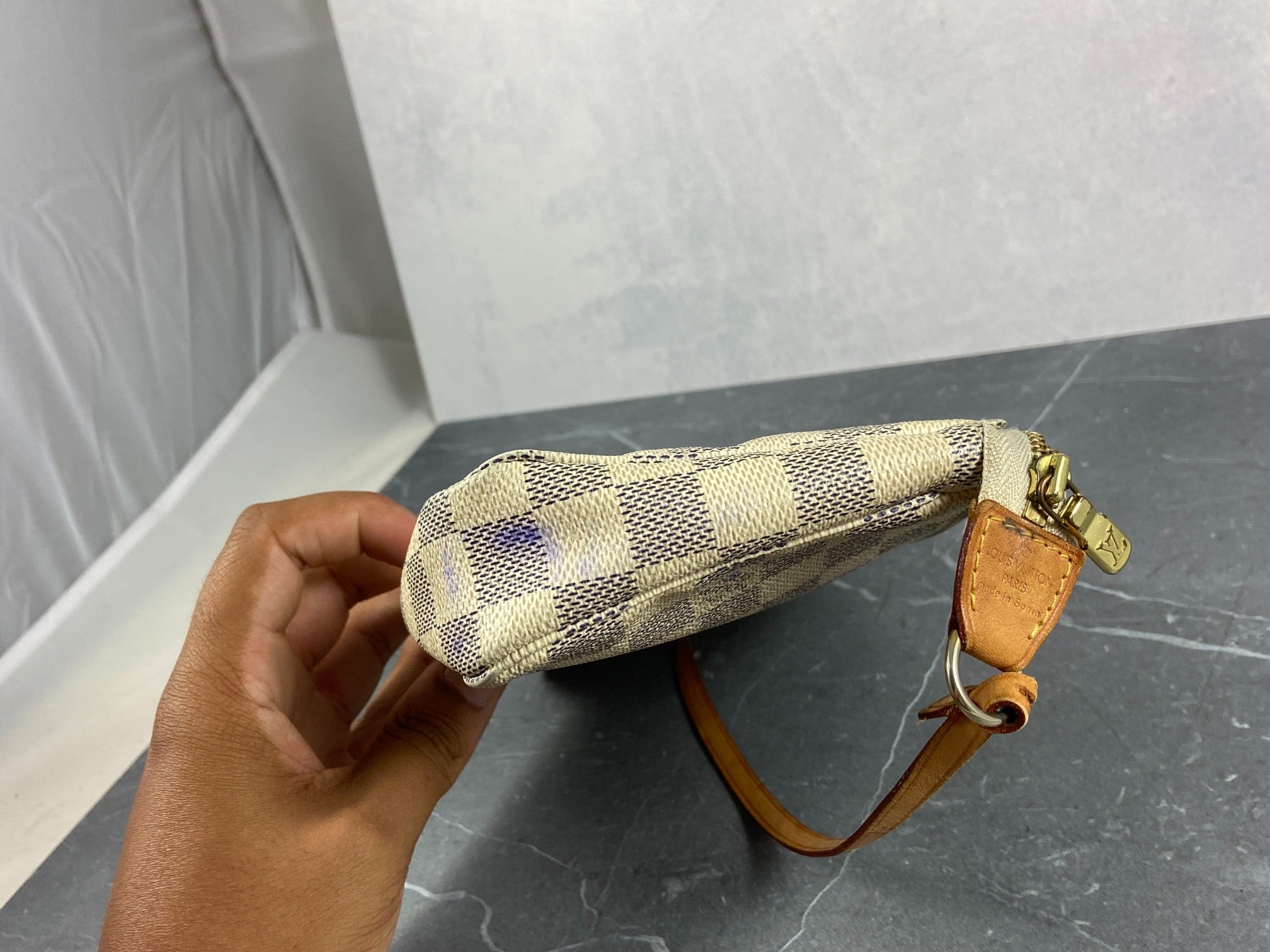 Louis Vuitton Pochette Accessoires Damier Azur Canvas