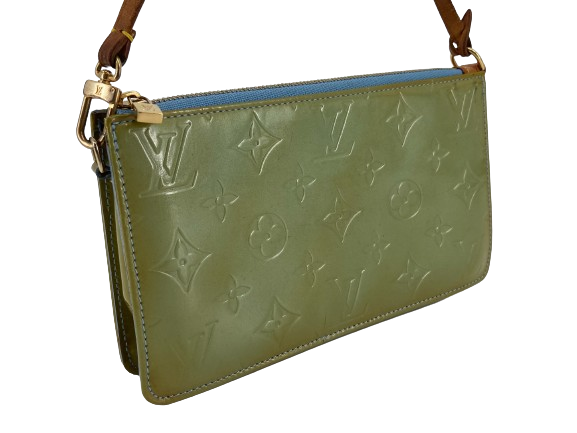Louis Vuitton Pochette Lexington Green Vernis Monogram Leather