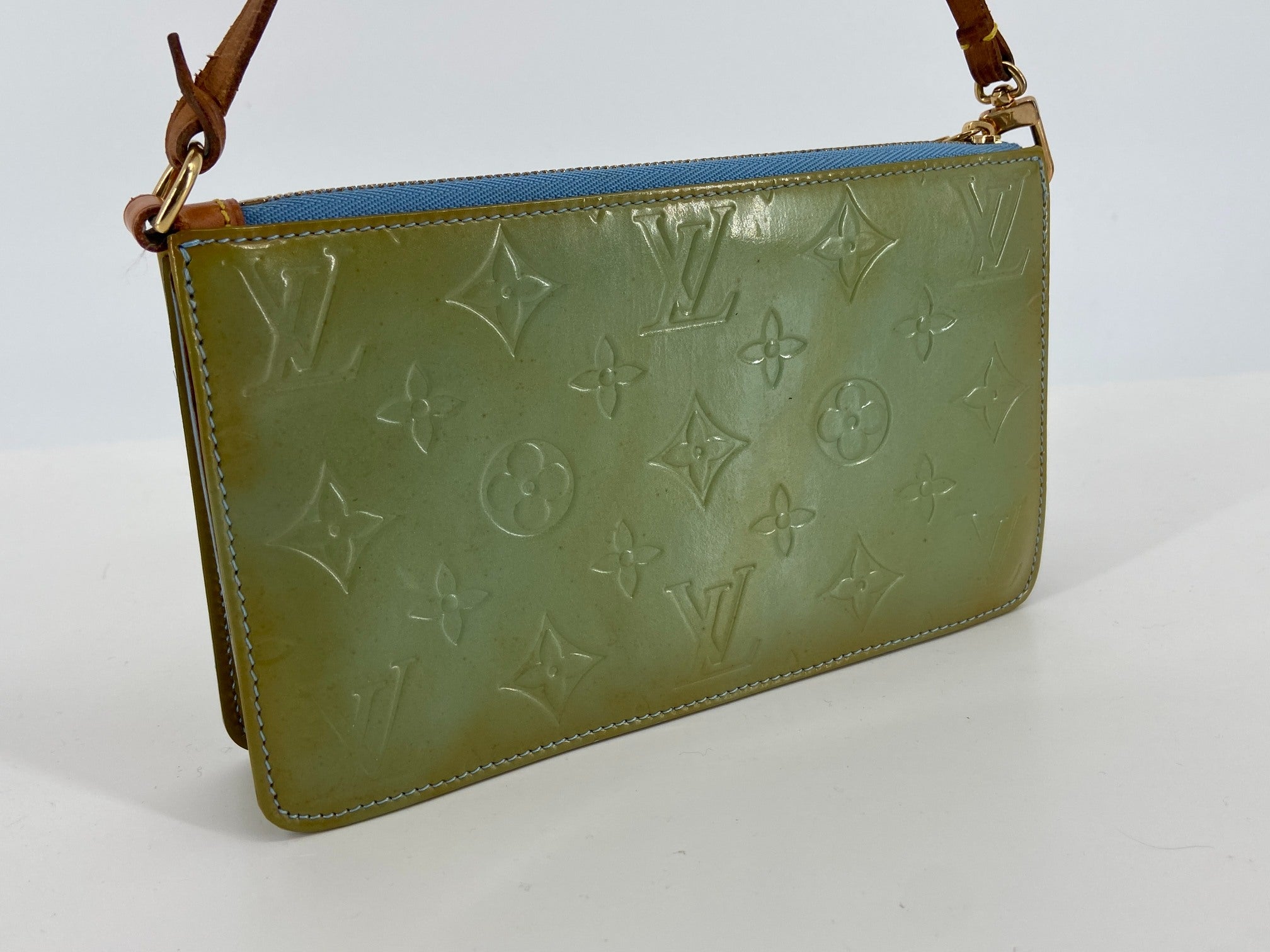Louis Vuitton Pochette Lexington Green Vernis Monogram Leather