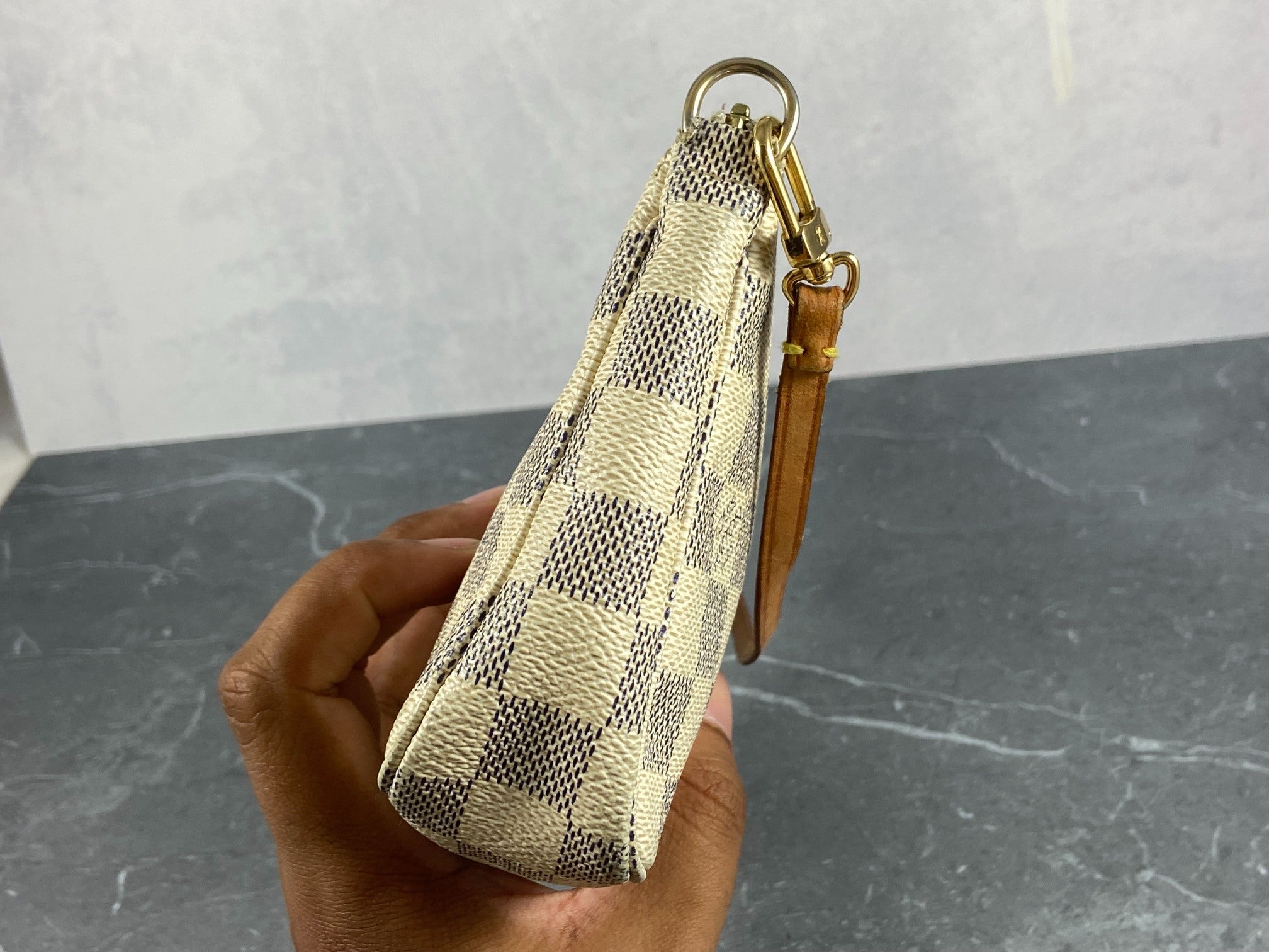 Louis Vuitton Pochette Accessoires Damier Azur Canvas
