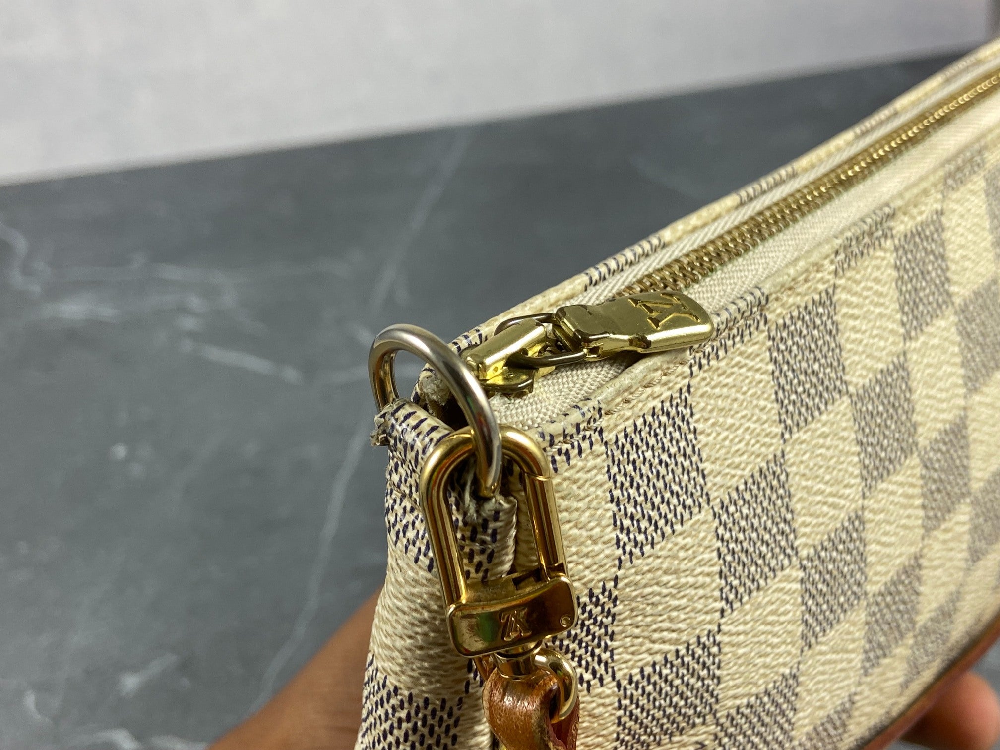 Louis Vuitton Pochette Accessoires Damier Azur Canvas