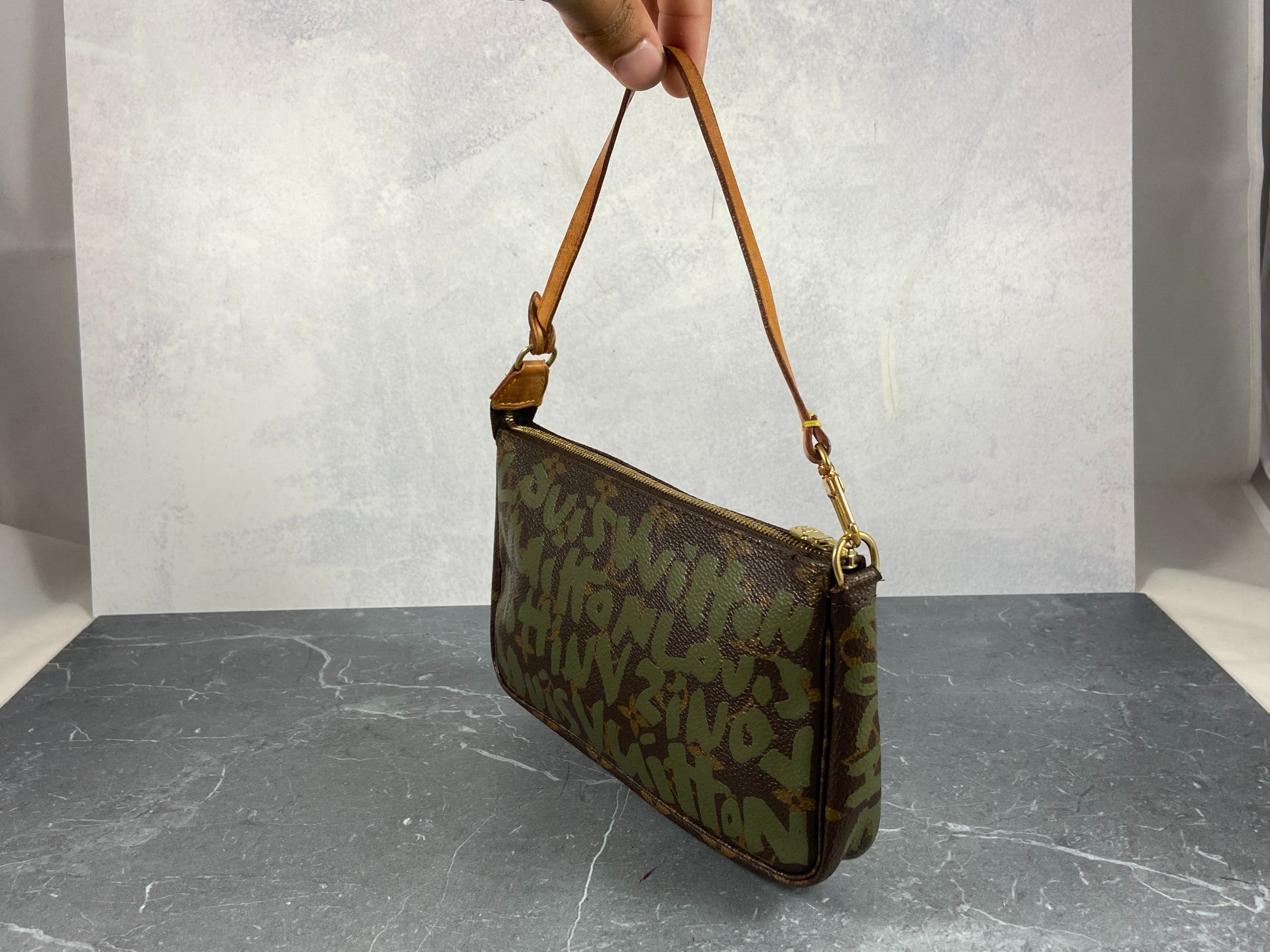 Louis Vuitton x Stephen Sprouse Pochette Accessoires Graffiti Green