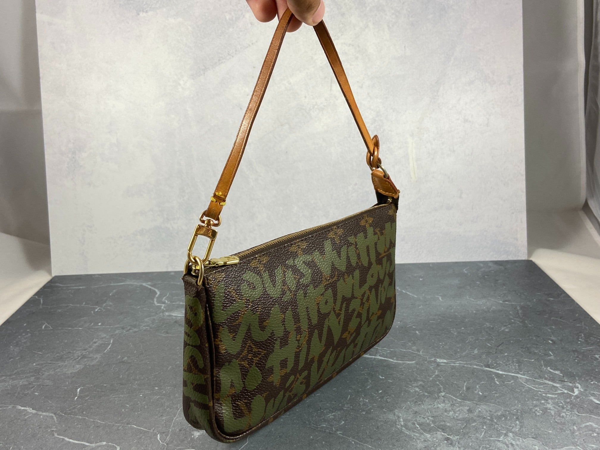 Louis Vuitton x Stephen Sprouse Pochette Accessoires Graffiti Green