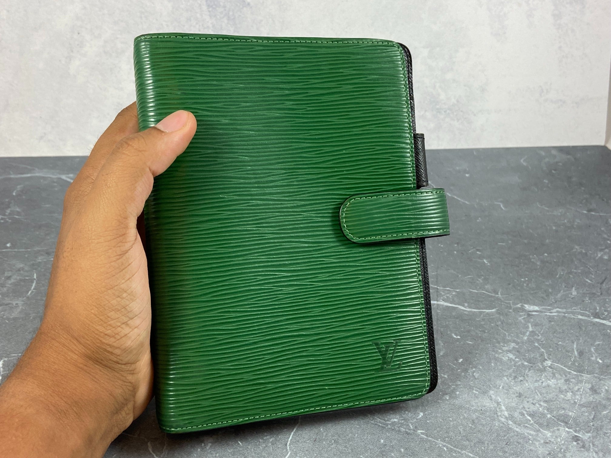 Louis Vuitton Agenda Fonctionnel MM Green Epi Leather