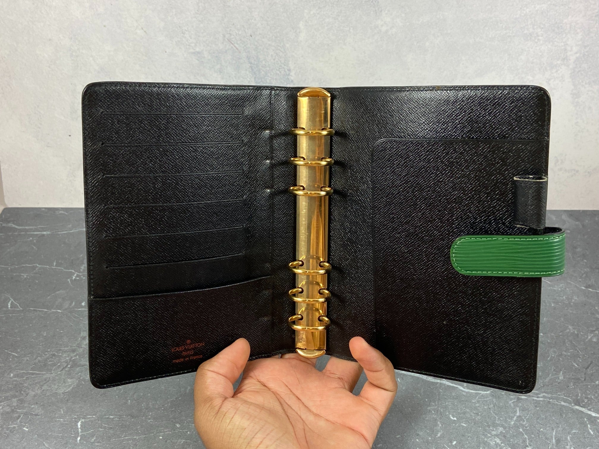 Louis Vuitton Agenda Fonctionnel MM Green Epi Leather