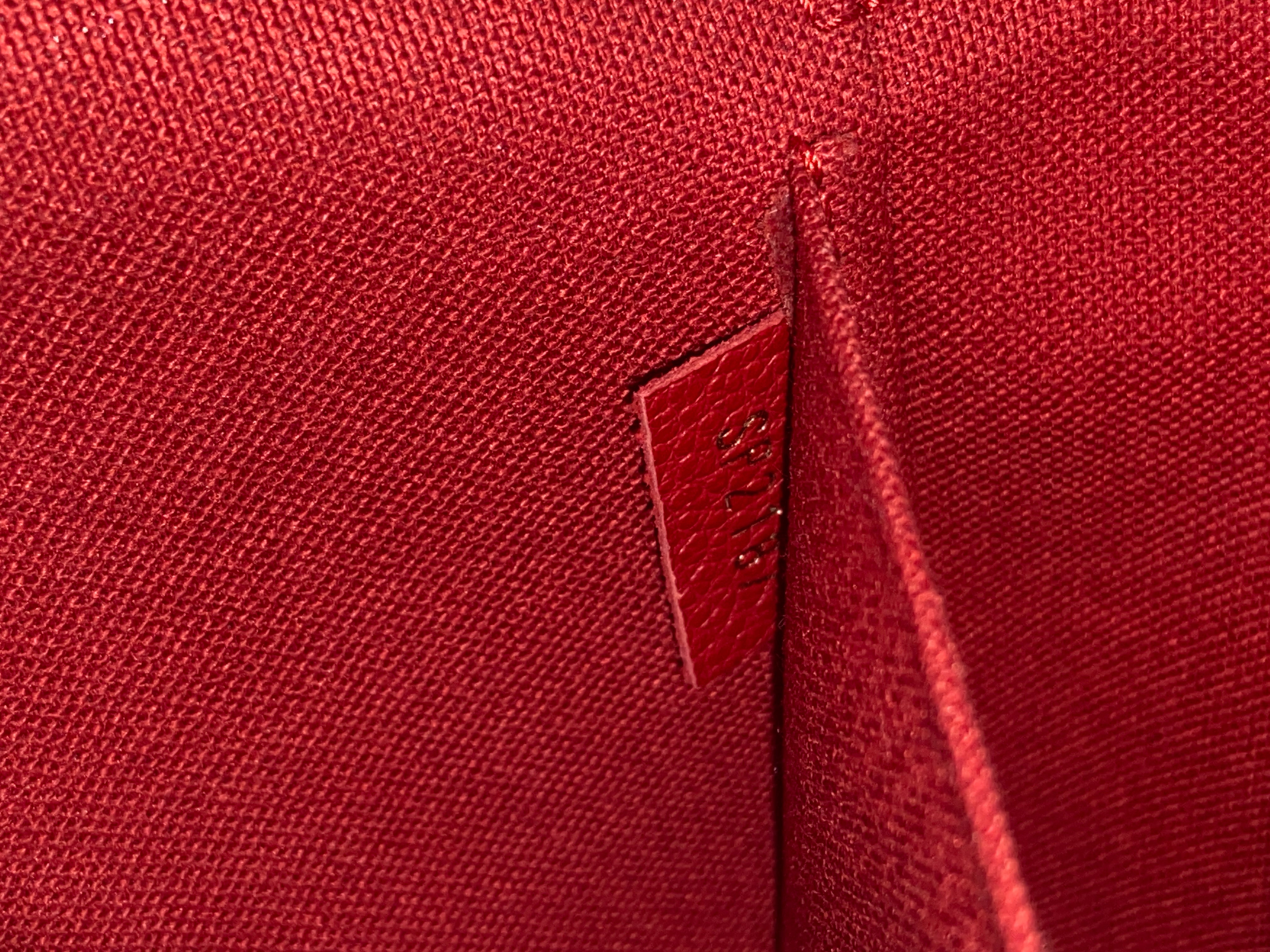 Louis Vuitton Félicie Pochette Red Empreinte Leather incl. Dustbag