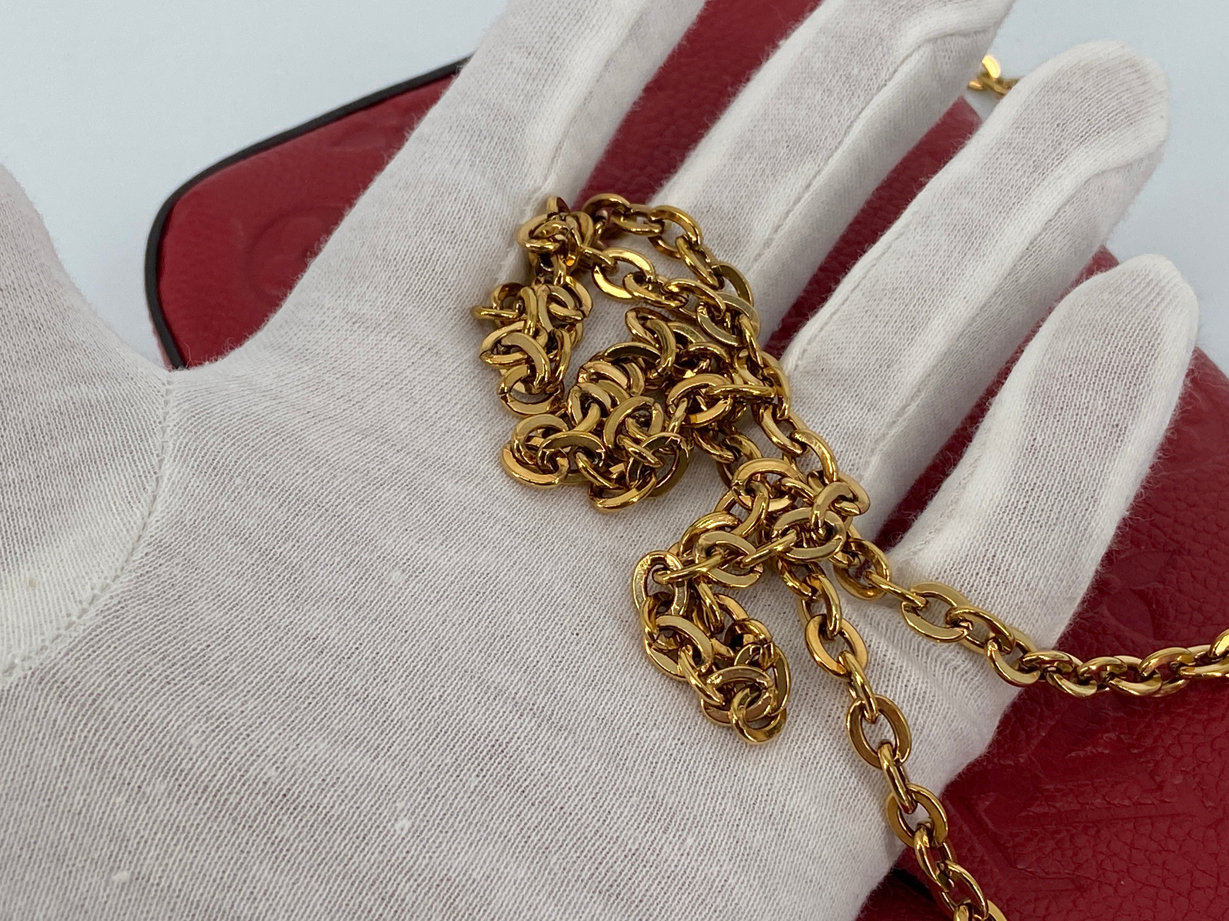 Louis Vuitton Félicie Pochette Red Empreinte Leather incl. Dustbag