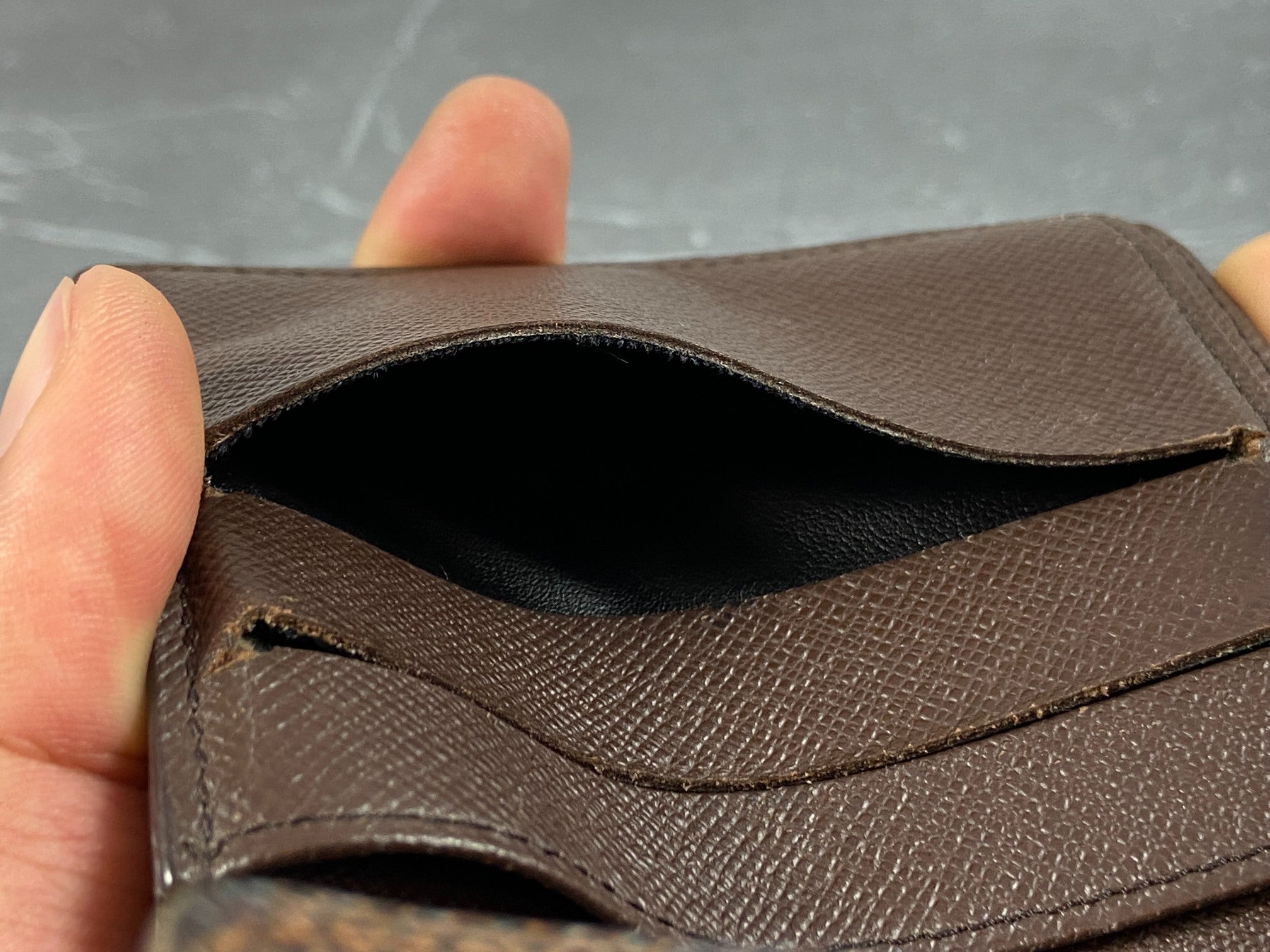 Louis Vuitton Elise Wallet Damier Ebene Canvas