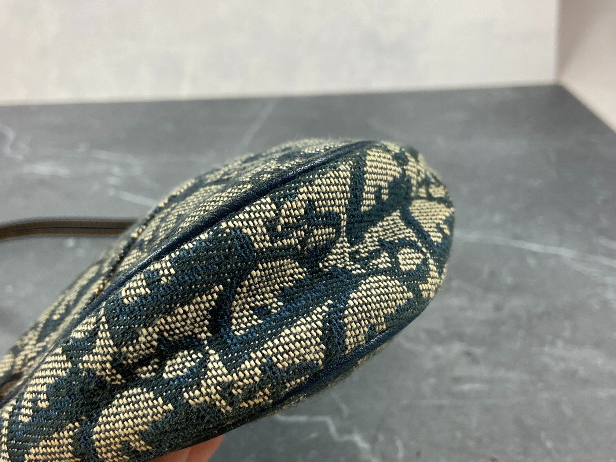 Christian Dior Saddle Pochette / Mini / Hobo Bag Navy Trotter Monogram