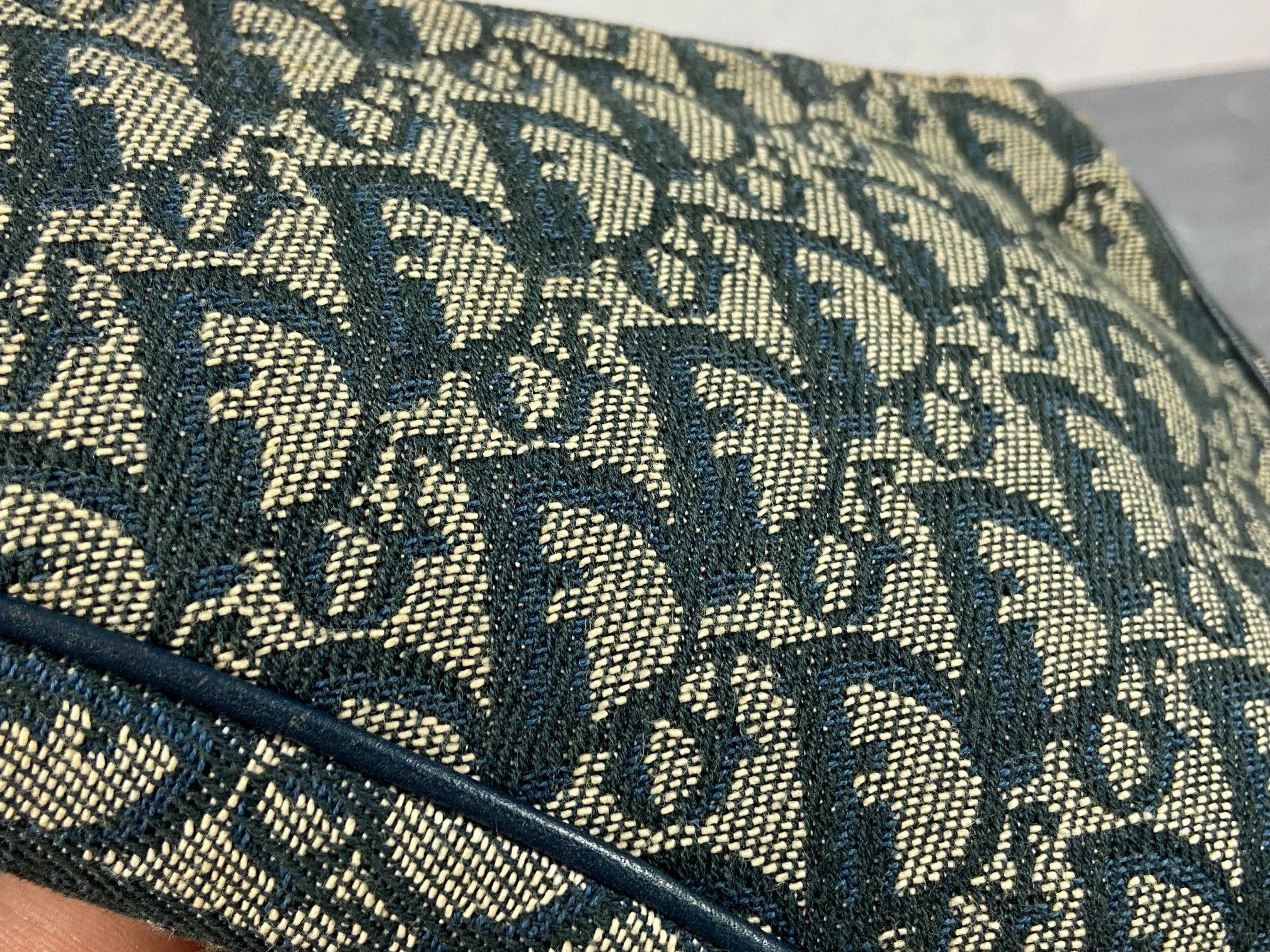 Christian Dior Saddle Pochette / Mini / Hobo Bag Navy Trotter Monogram