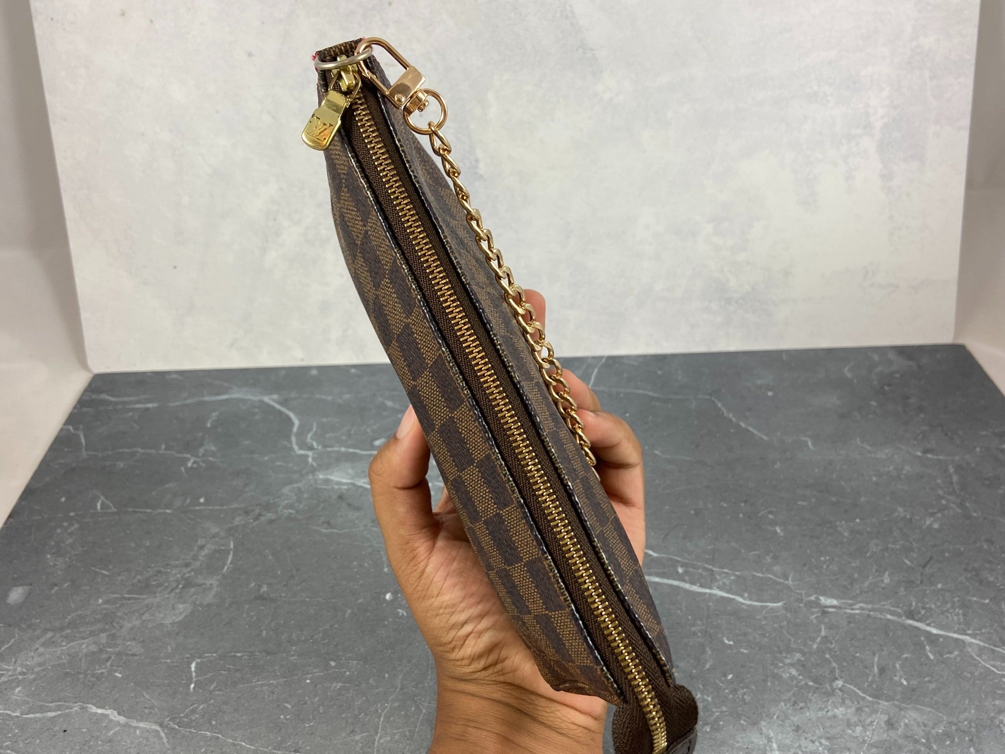 Louis Vuitton Pochette Accessoires Damier Ebene Canvas