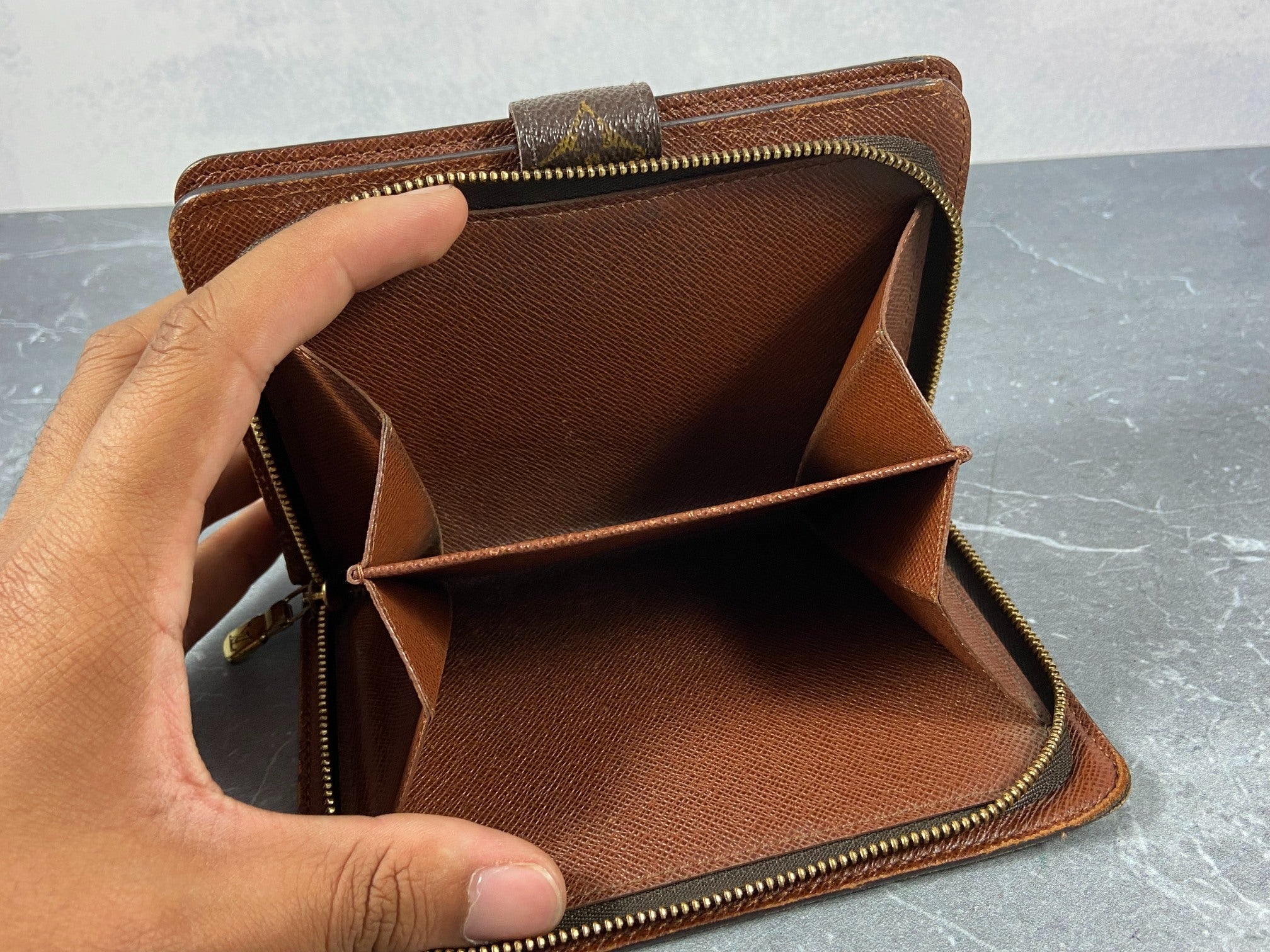 Louis Vuitton Porto Paper Zip Wallet Monogram Canvas