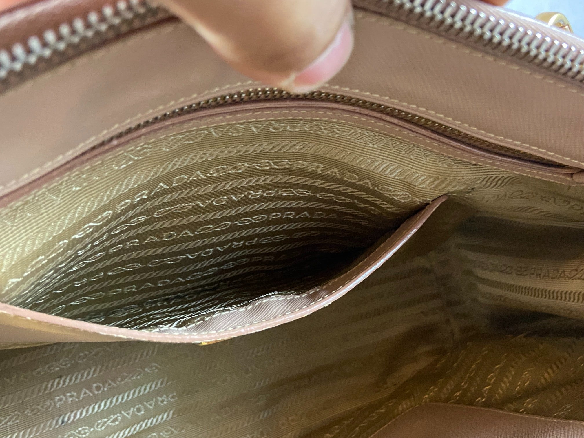 Prada Galleria Hand Bag Rose Saffiano Leather