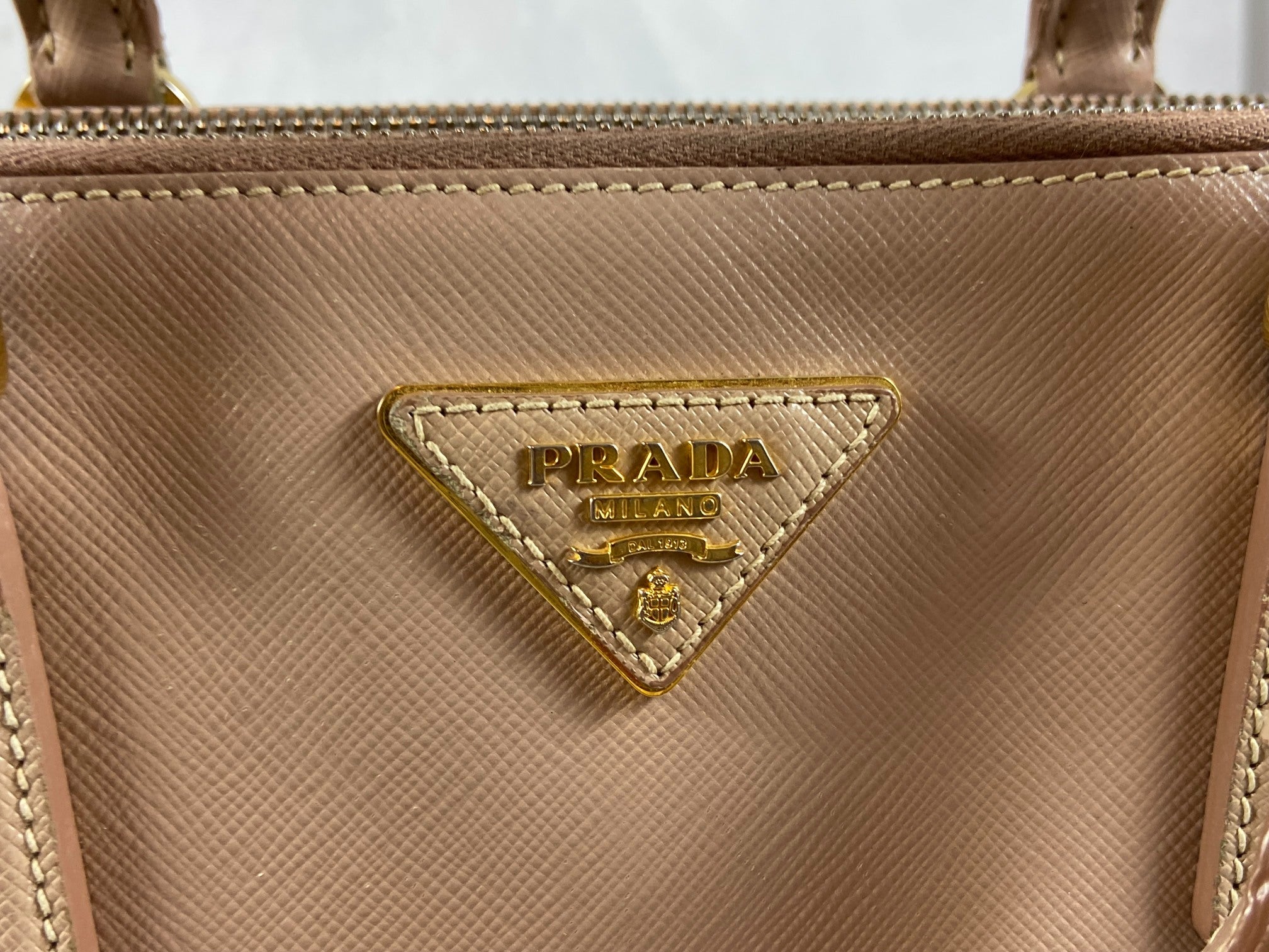 Prada Galleria Hand Bag Rose Saffiano Leather
