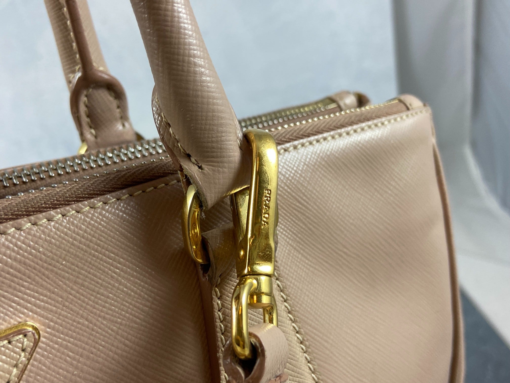 Prada Galleria Hand Bag Rose Saffiano Leather