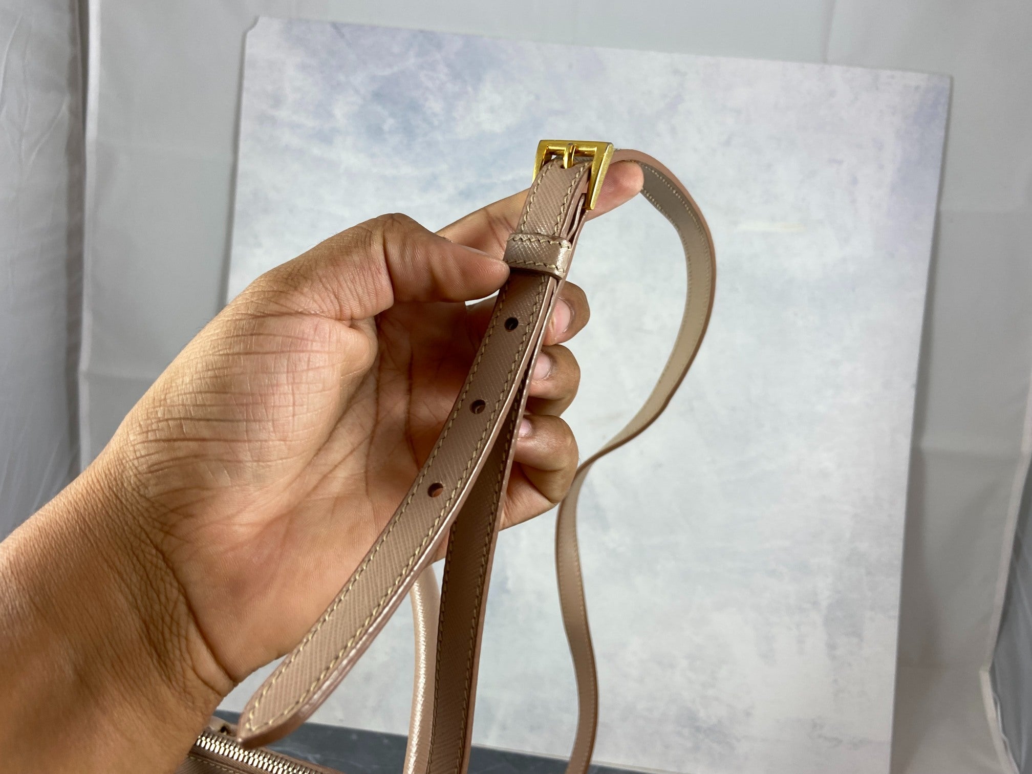 Prada Galleria Hand Bag Rose Saffiano Leather