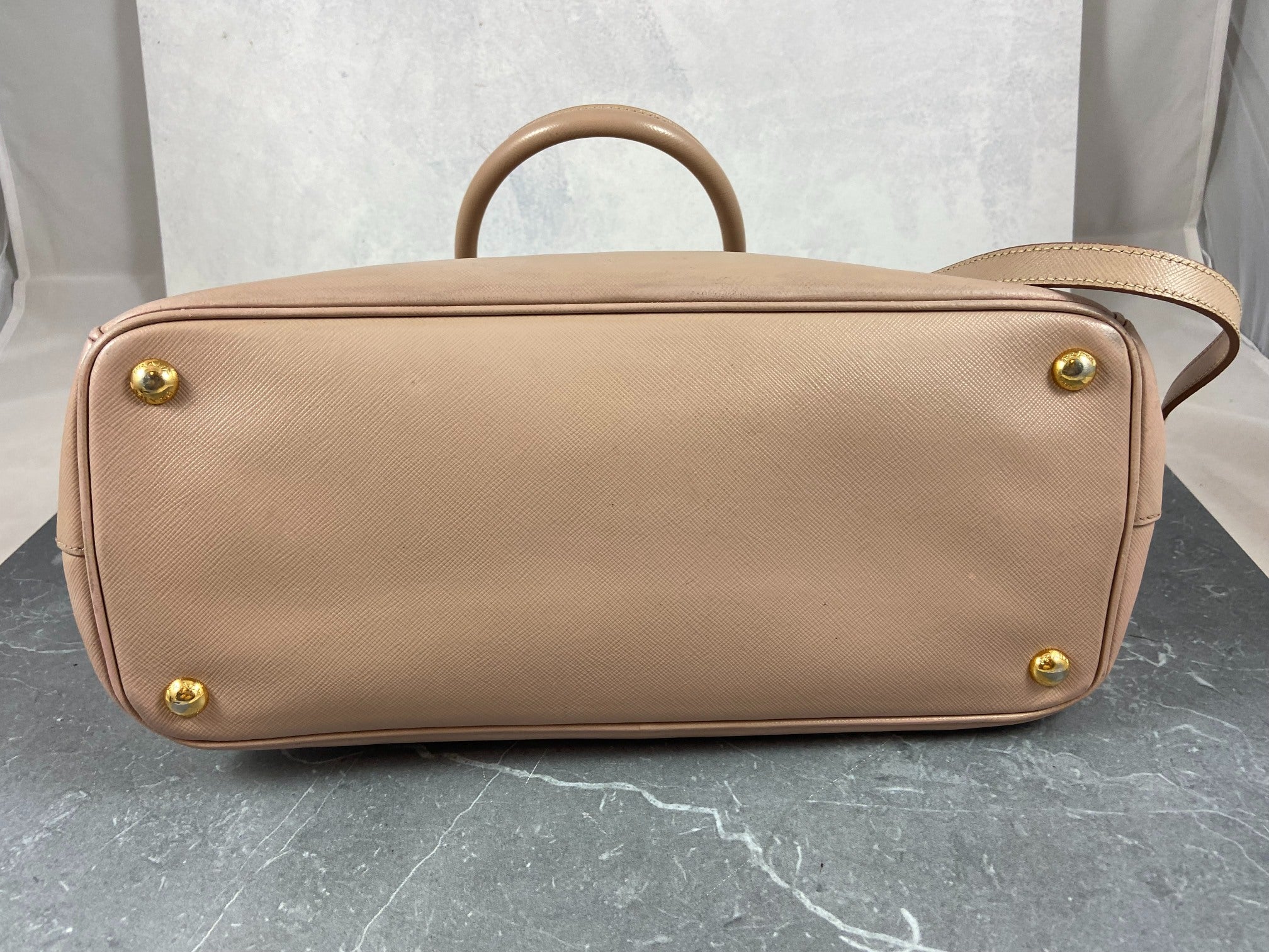 Prada Galleria Hand Bag Rose Saffiano Leather