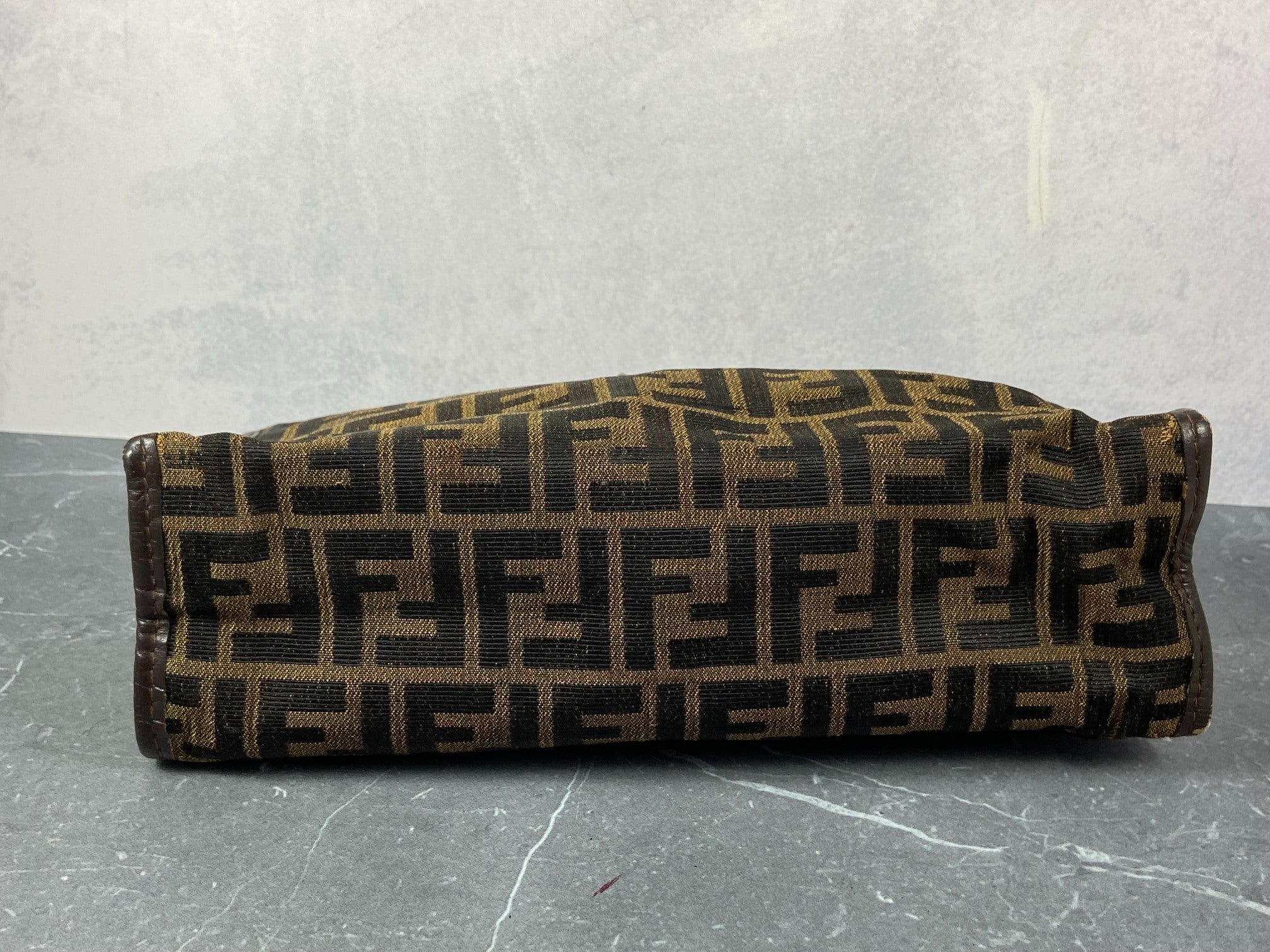 Fendi Cosmetic Pouch Tabacco Brown Zucca Monogram
