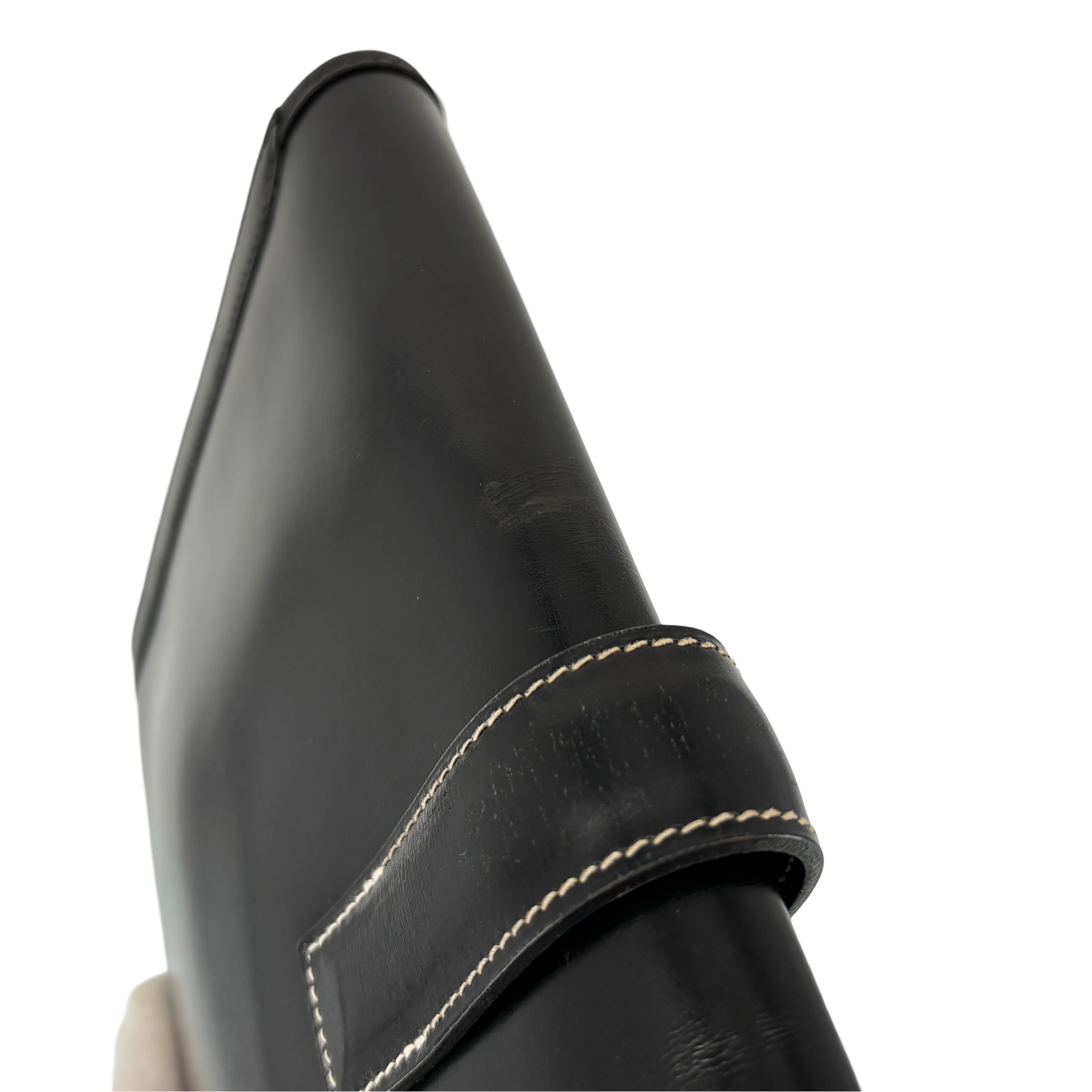 Hermès Jige Clutch Black Box Calf Leather