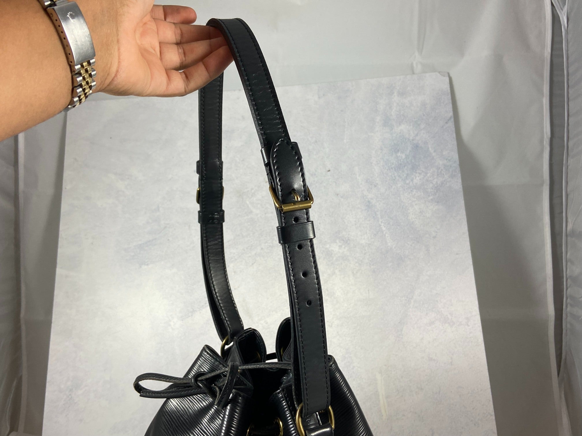 Louis Vuitton Sac Noé Petit Black Epi Leather