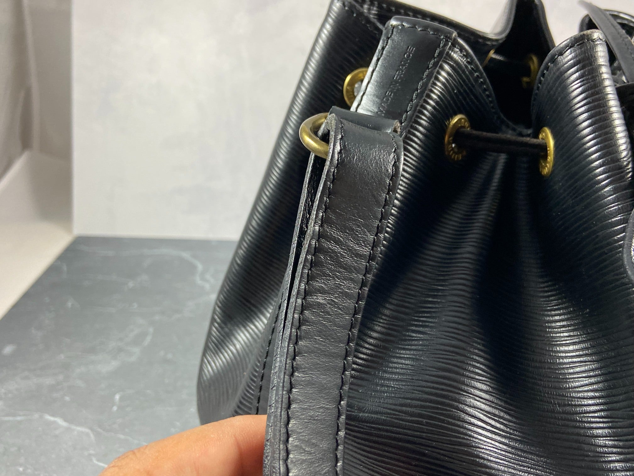 Louis Vuitton Sac Noé Petit Black Epi Leather