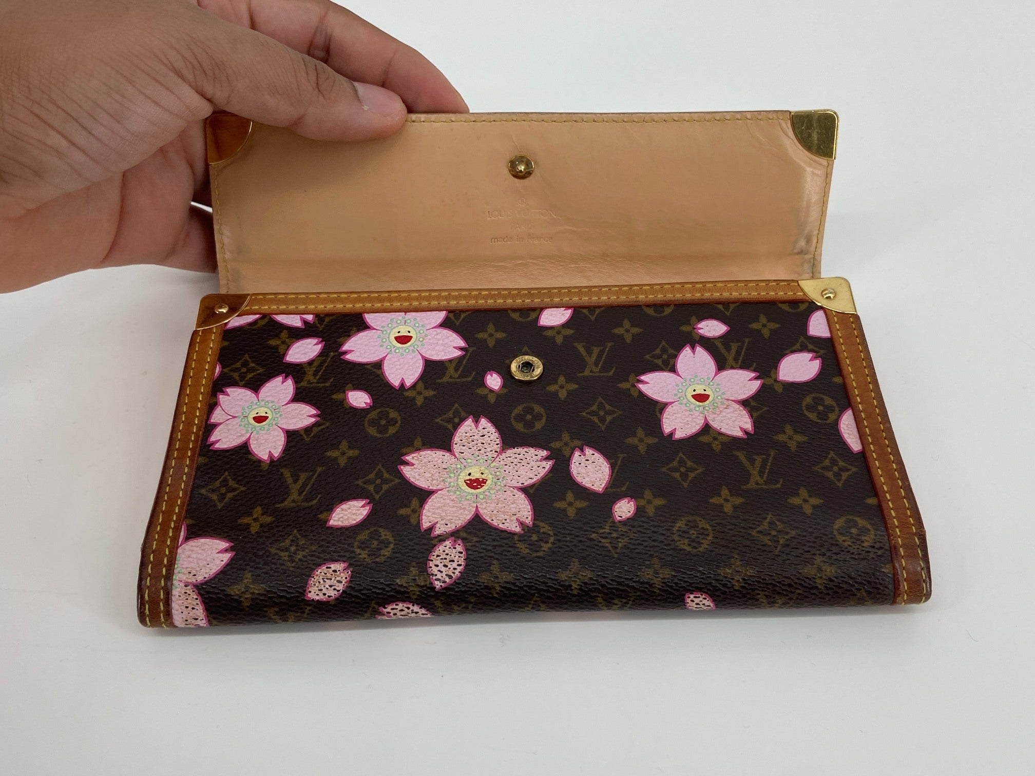 Louis Vuitton x Takashi Murakami Porte Tresor International Wallet Cherry Blossom