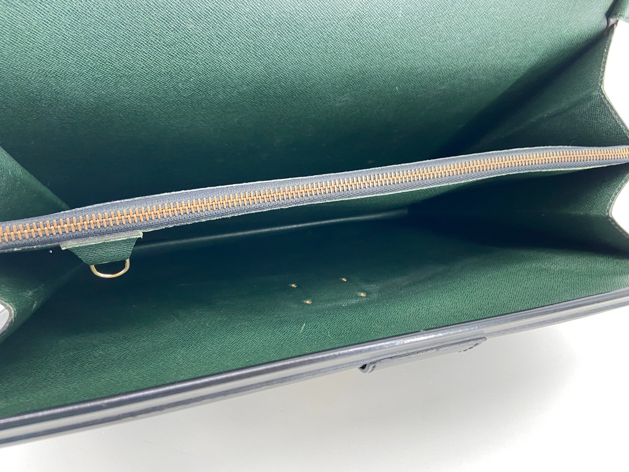 Louis Vuitton Porte Documents Serviette Fermoir Black Epi Leather