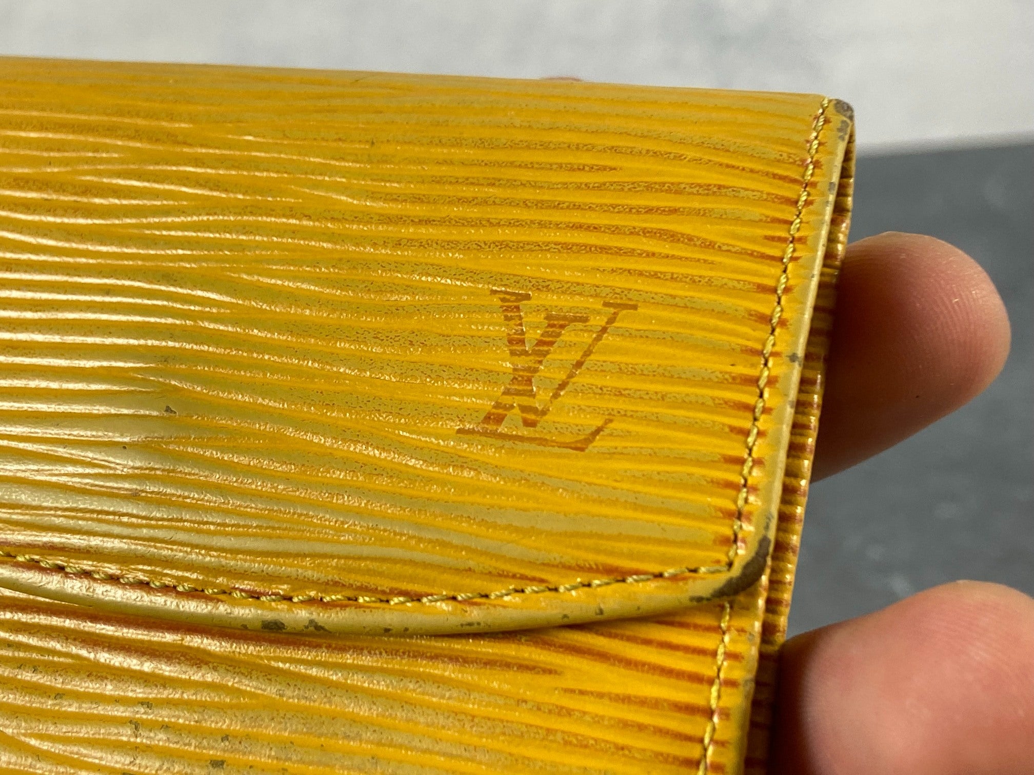 Louis Vuitton Small Wallet / Card Case Yellow Epi Leather