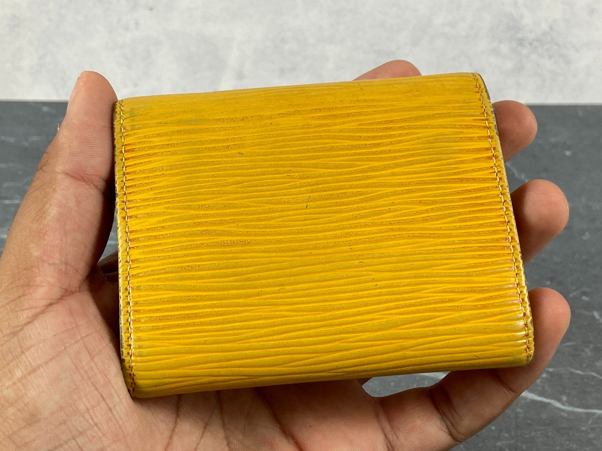 Louis Vuitton Small Wallet / Card Case Yellow Epi Leather