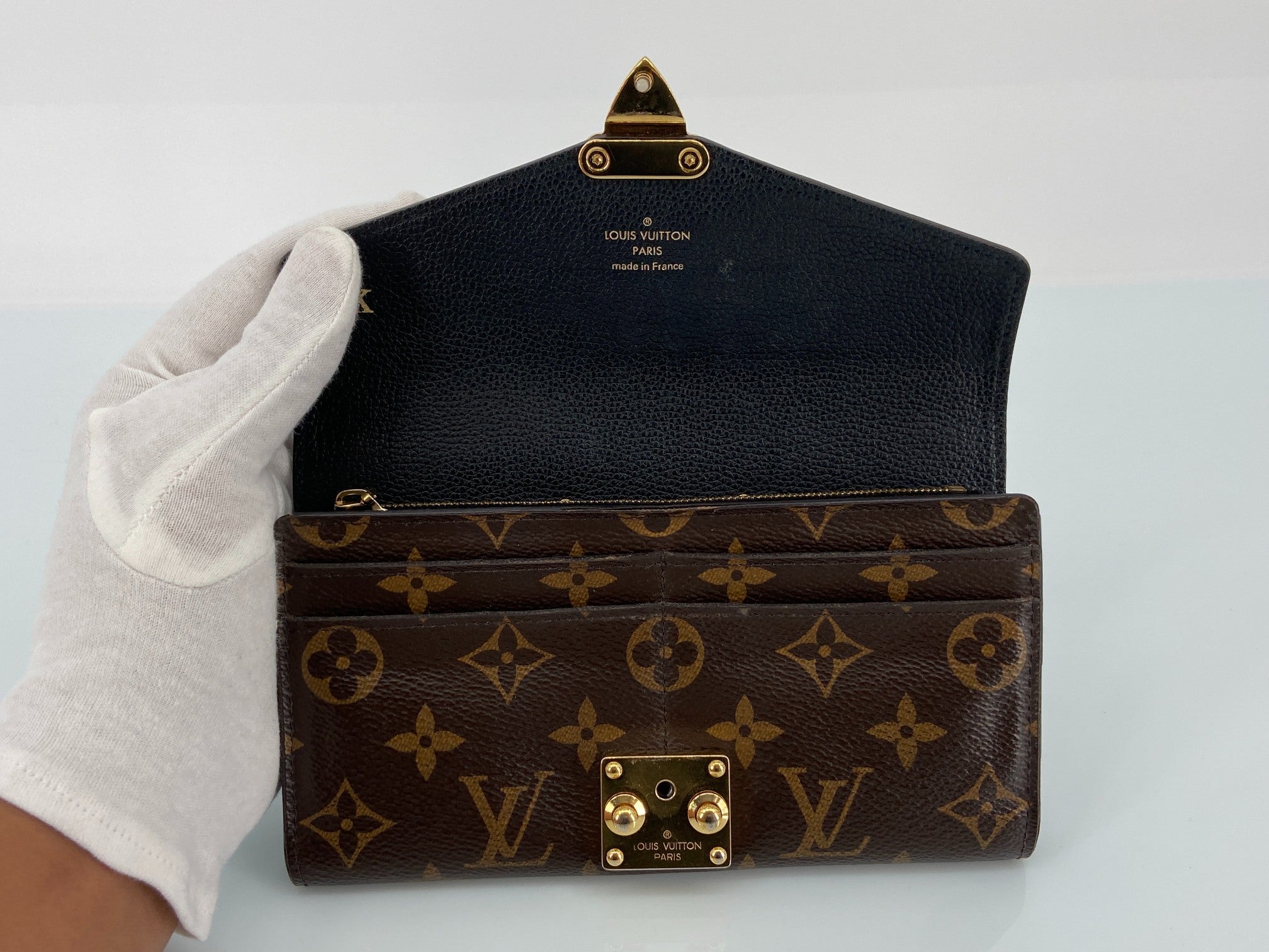 Louis Vuitton Pallas Wallet Monogram Canvas Black