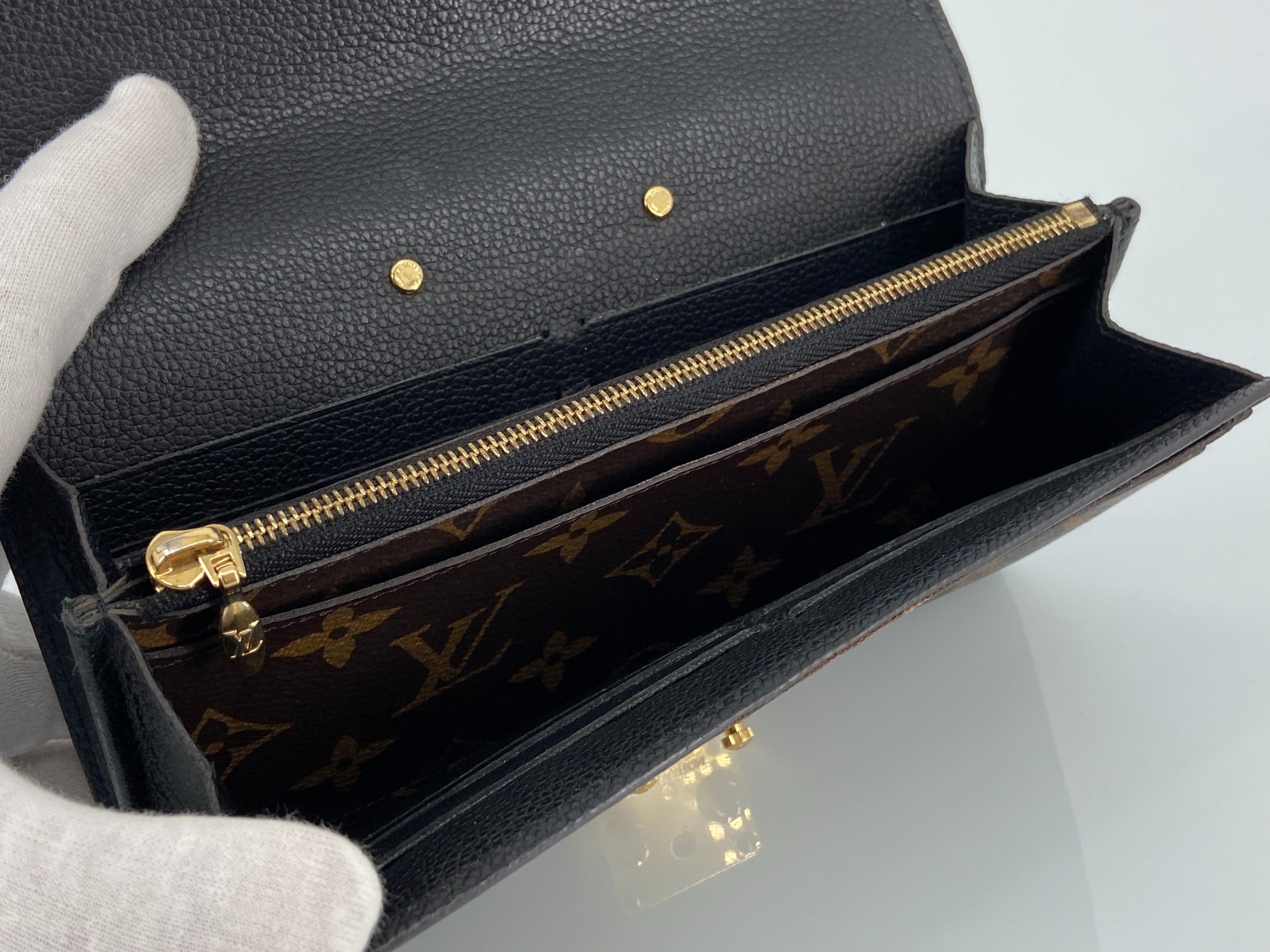 Louis Vuitton Pallas Wallet Monogram Canvas Black