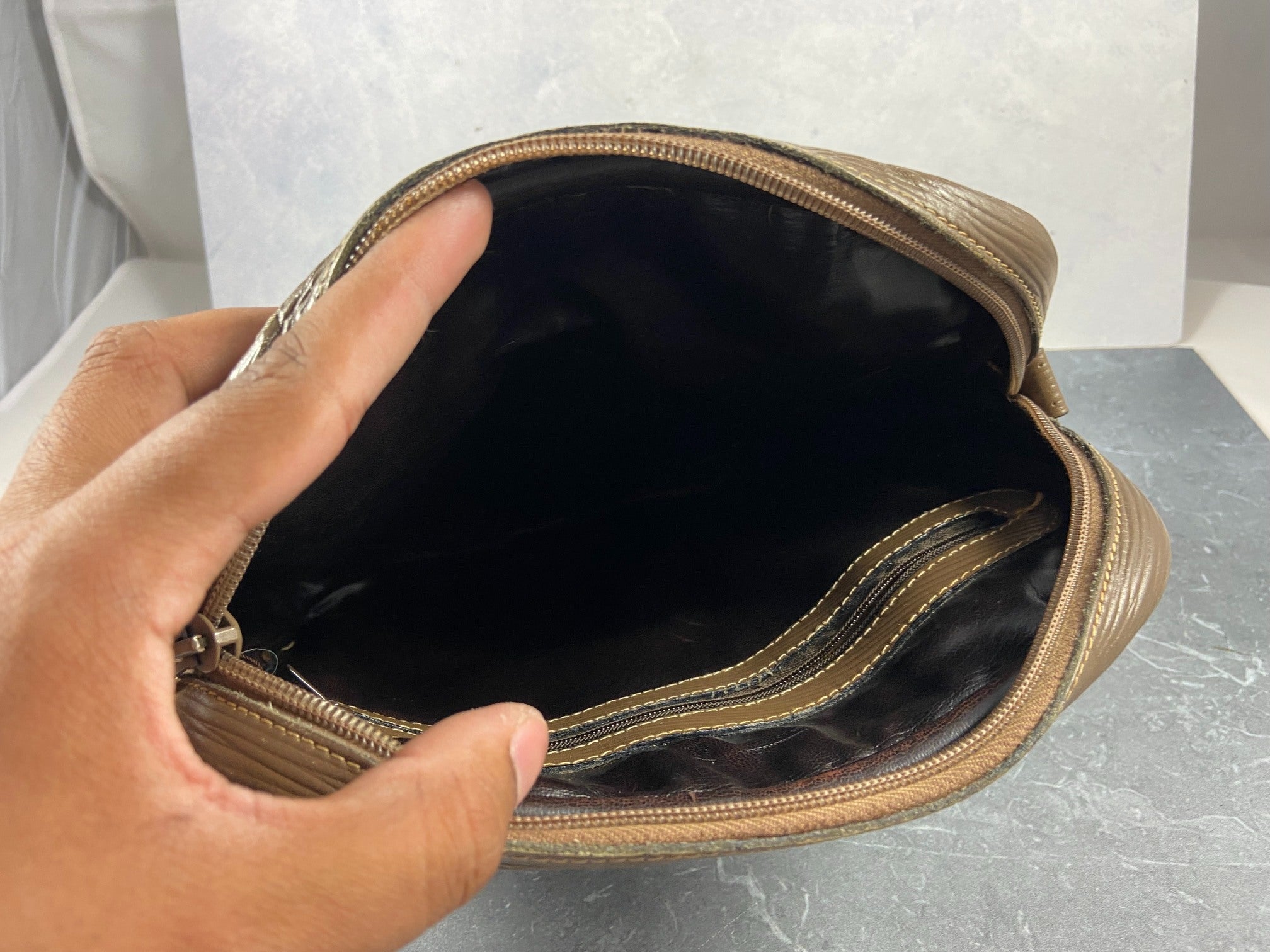 Fendi Shoulder Bag Beige Zucchino Monogram