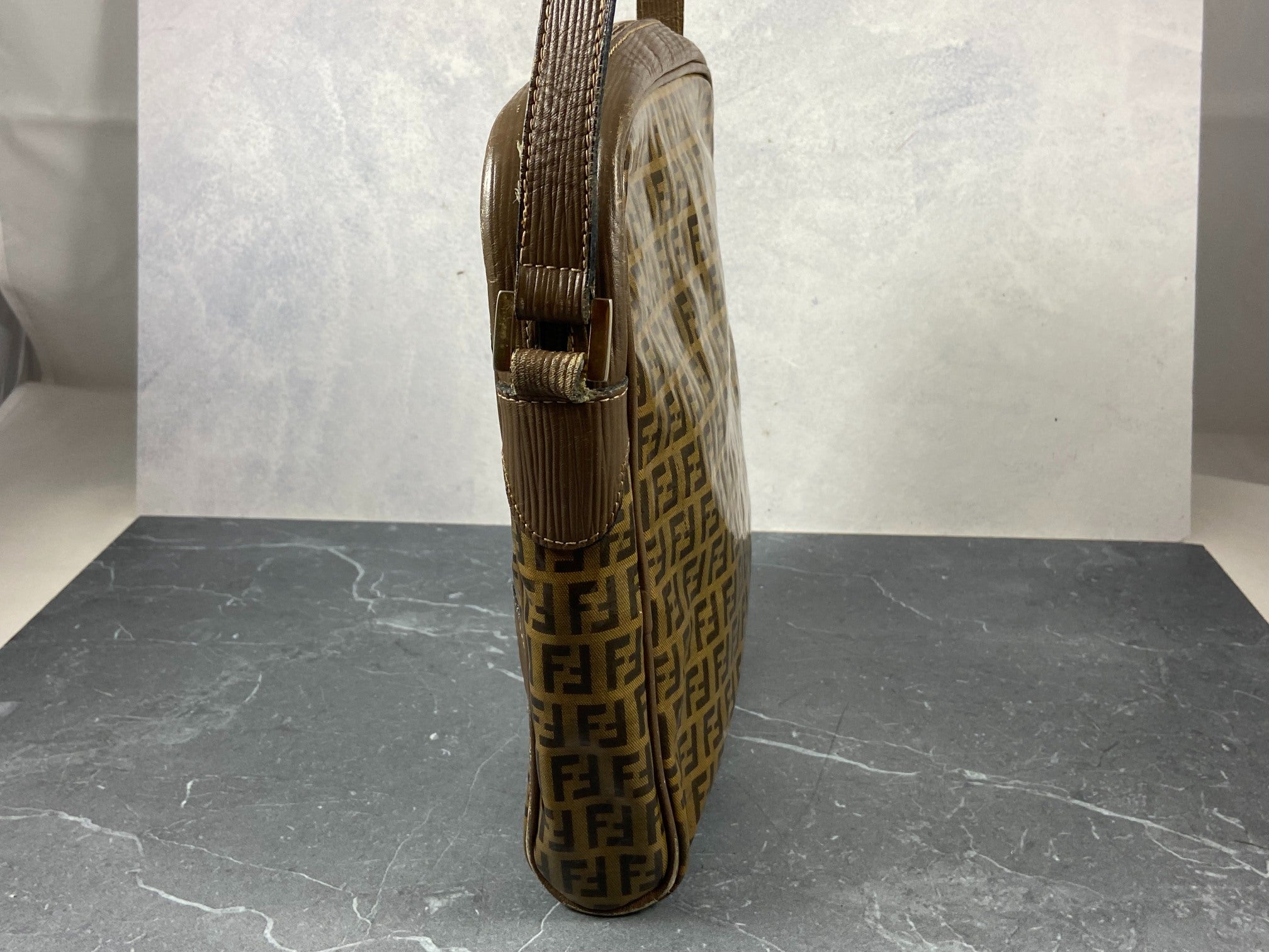 Fendi Shoulder Bag Beige Zucchino Monogram