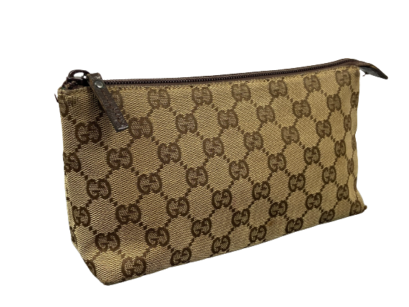 Gucci Toiletry Pouch / Clutch Beige GG Supreme Canvas
